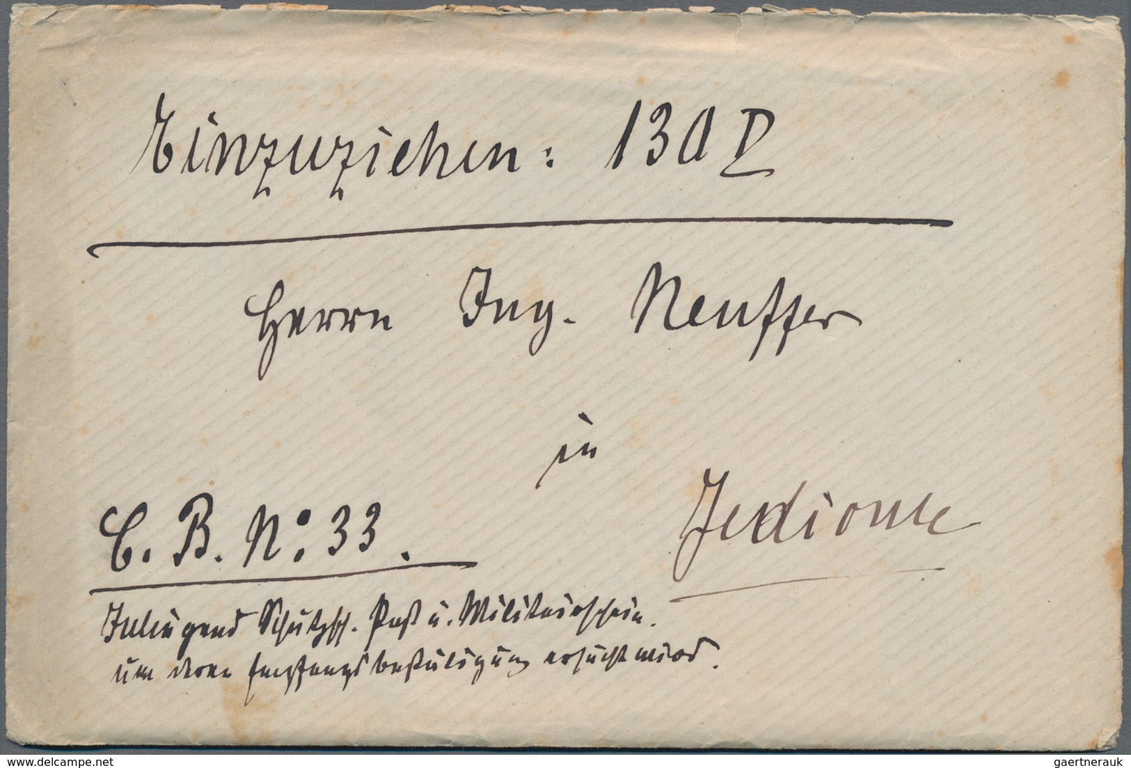 Deutsche Post In Der Türkei - Besonderheiten: 1876, SCHUTZSCHEIN, Ausgestellt Vom "Kaiserlich Deutsc - Turkey (offices)