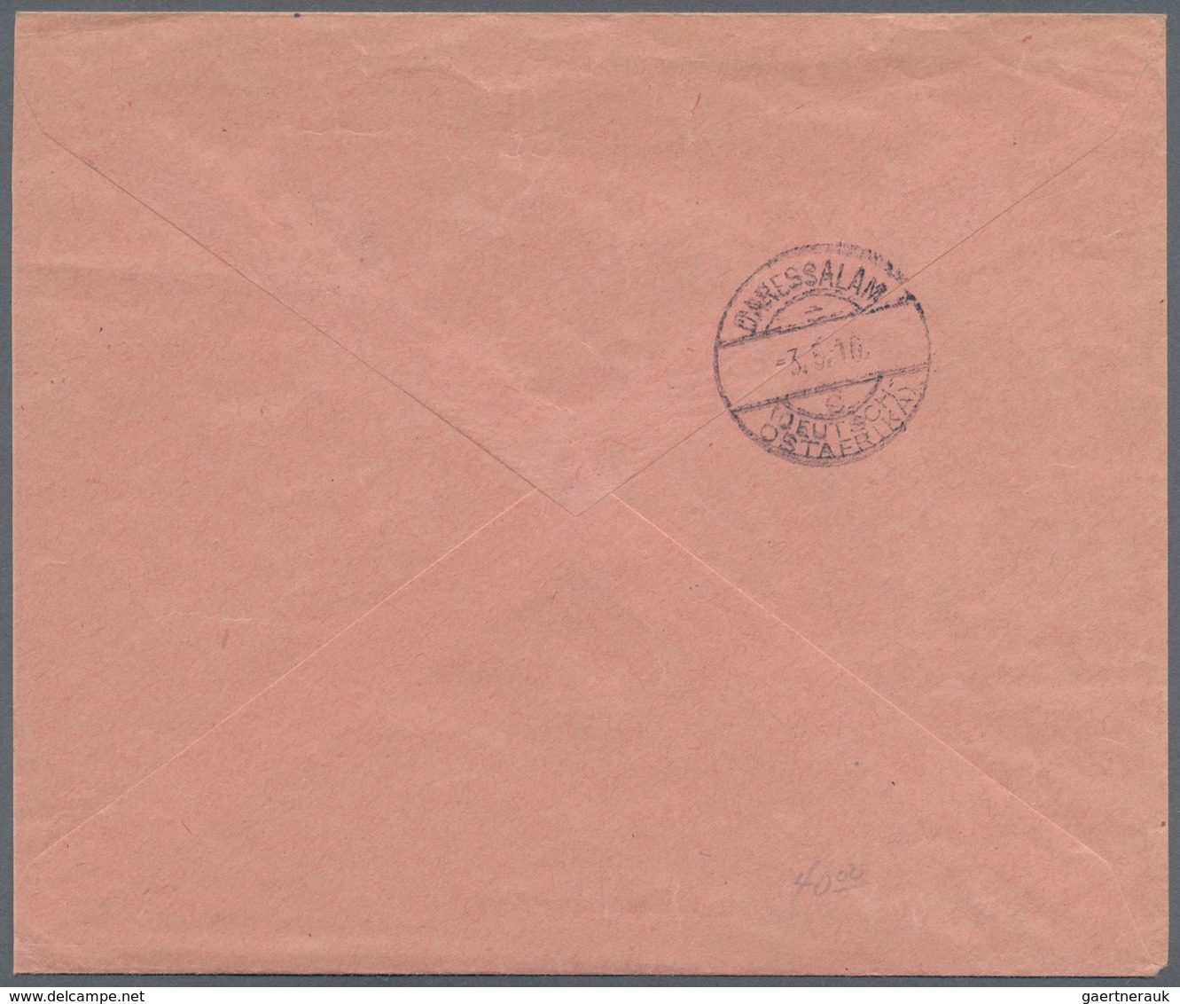 Deutsch-Ostafrika: 1916, "Frankiert Mit 7 1/2 H.", Roter L2 Klar Und Violettes Dienstsiegel Von Moro - Afrique Orientale