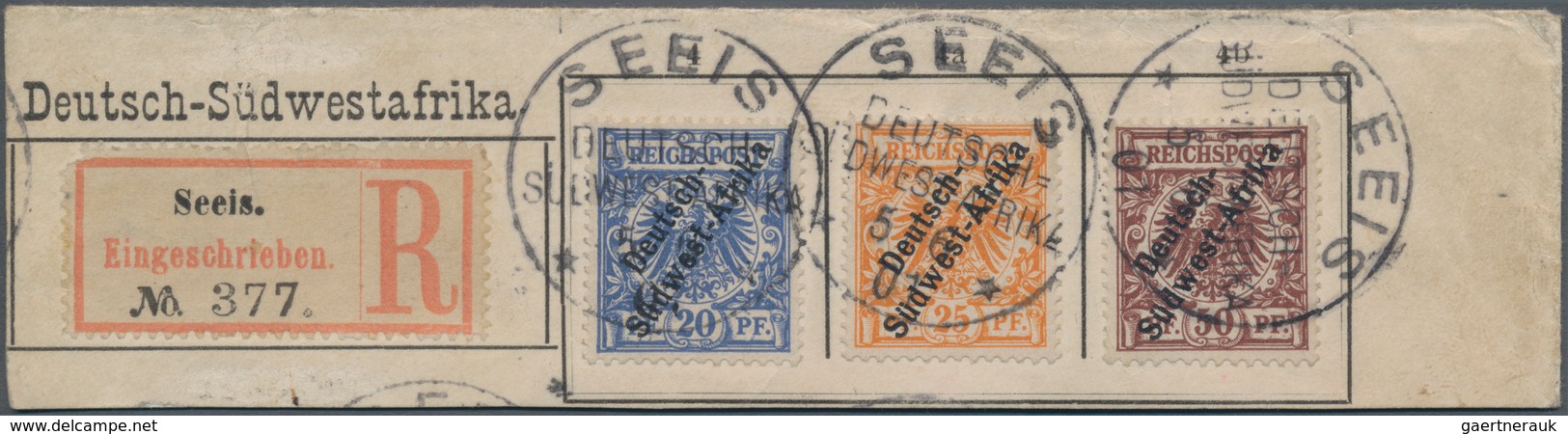 Deutsch-Südwestafrika: 1897, DEUTSCH-SÜDWEST-AFRIKA - Der Landesname In Drei Worten Auf Der Wertstuf - Duits-Zuidwest-Afrika