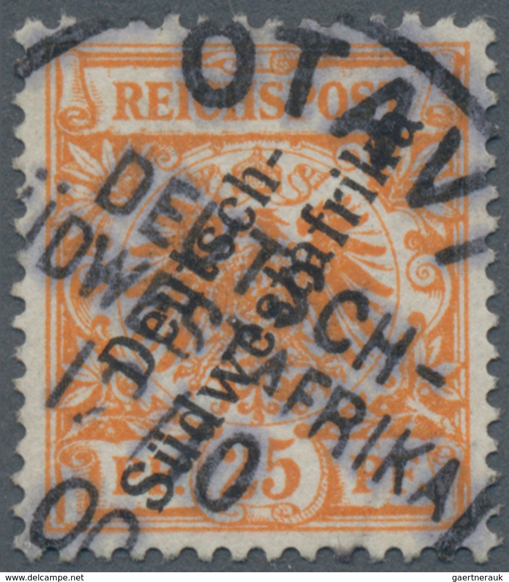 Deutsch-Südwestafrika: 1899, 25 Pf Dunkelorange Entwertet Mit K1 "OTAVI" 1900, Die Marke Ist Farbfri - Deutsch-Südwestafrika