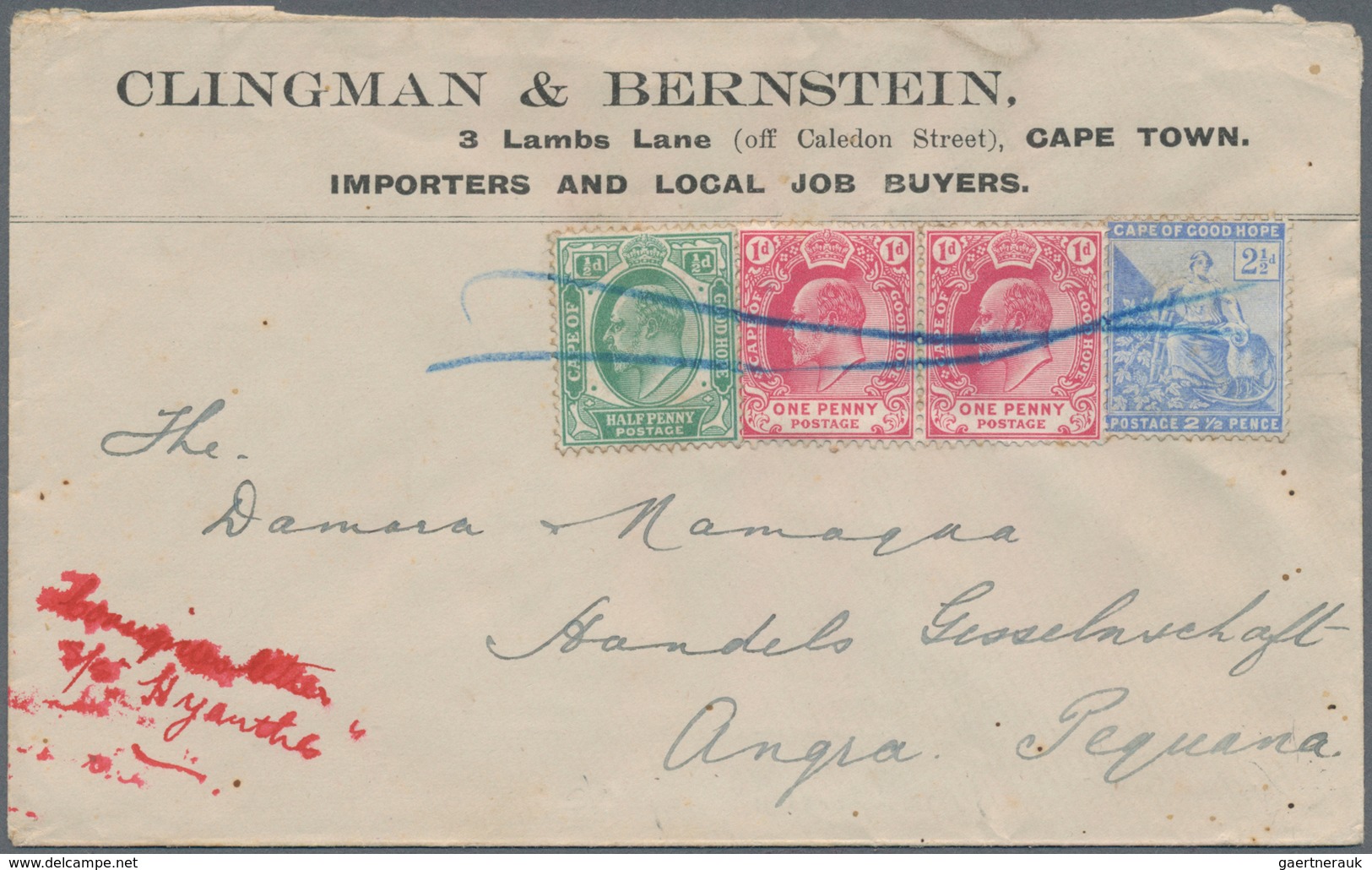Deutsch-Südwestafrika - Besonderheiten: 1900/1906, EINGANGSPOST: Illustrierter Brief Aus Kapstadt Vo - German South West Africa