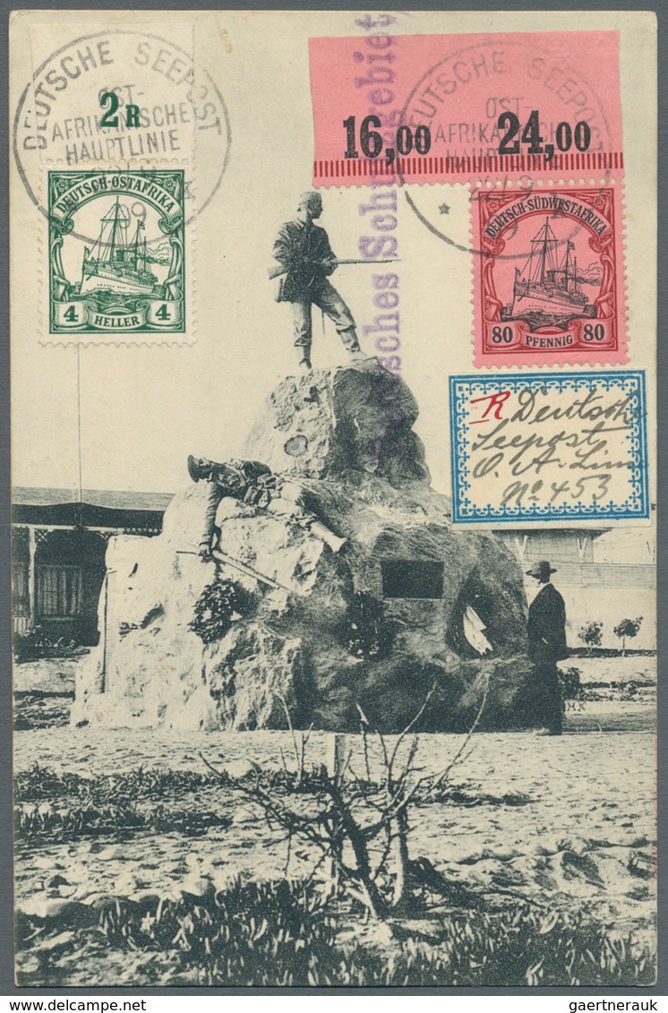Deutsch-Südwestafrika - Besonderheiten: 1909 "Deutsche Seepost, Ostafrikanische Hauptlinie 22.9.09" - Duits-Zuidwest-Afrika