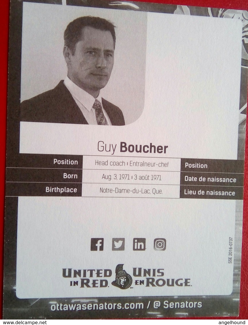 Ottawa Senators Guy Boucher - 2000-Aujourd'hui