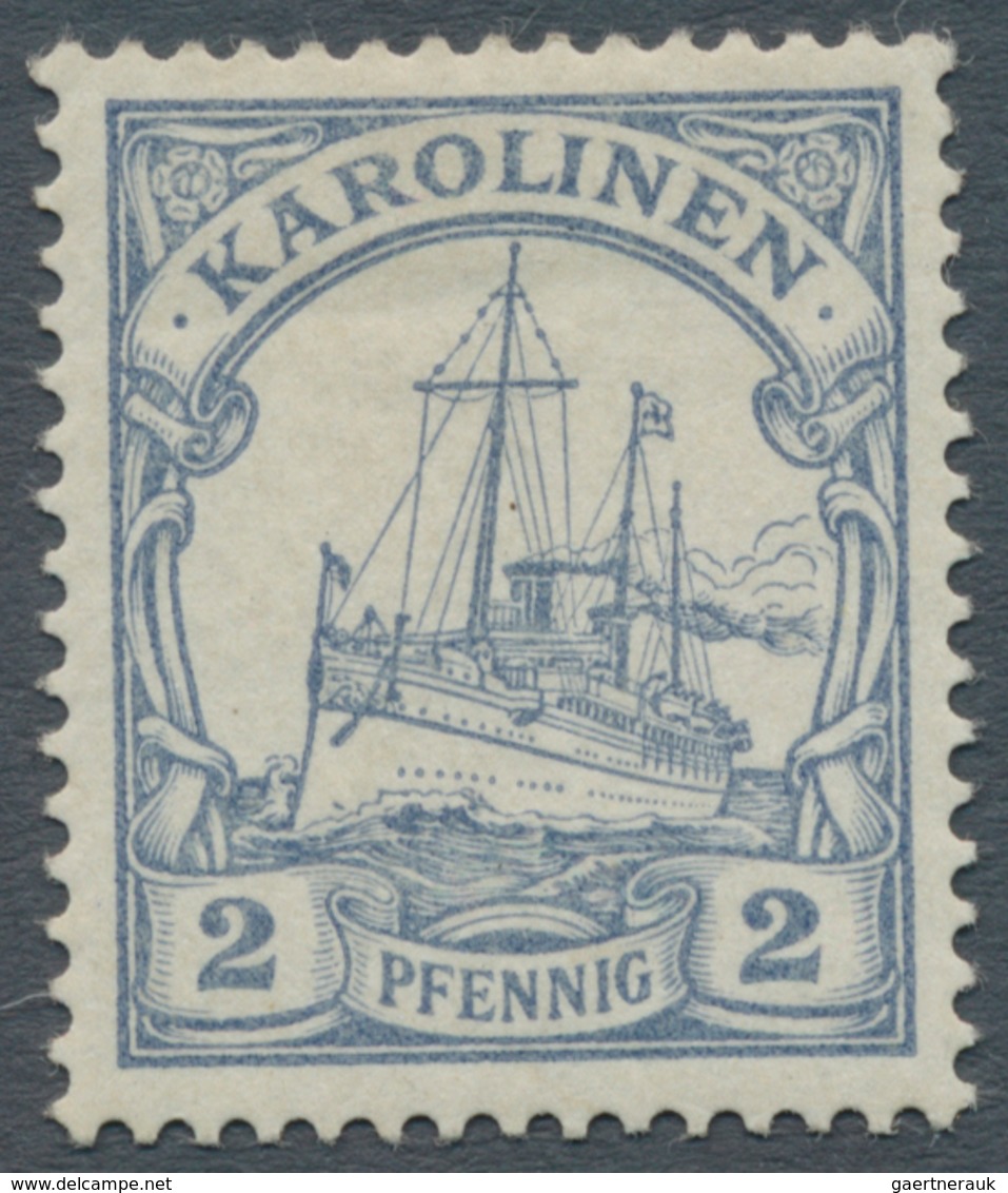 Deutsche Kolonien - Karolinen: 1900, Probedruck 2 Pfg. Kaiseryacht Graublau, Farbfrisch Und Gut Gezä - Carolines