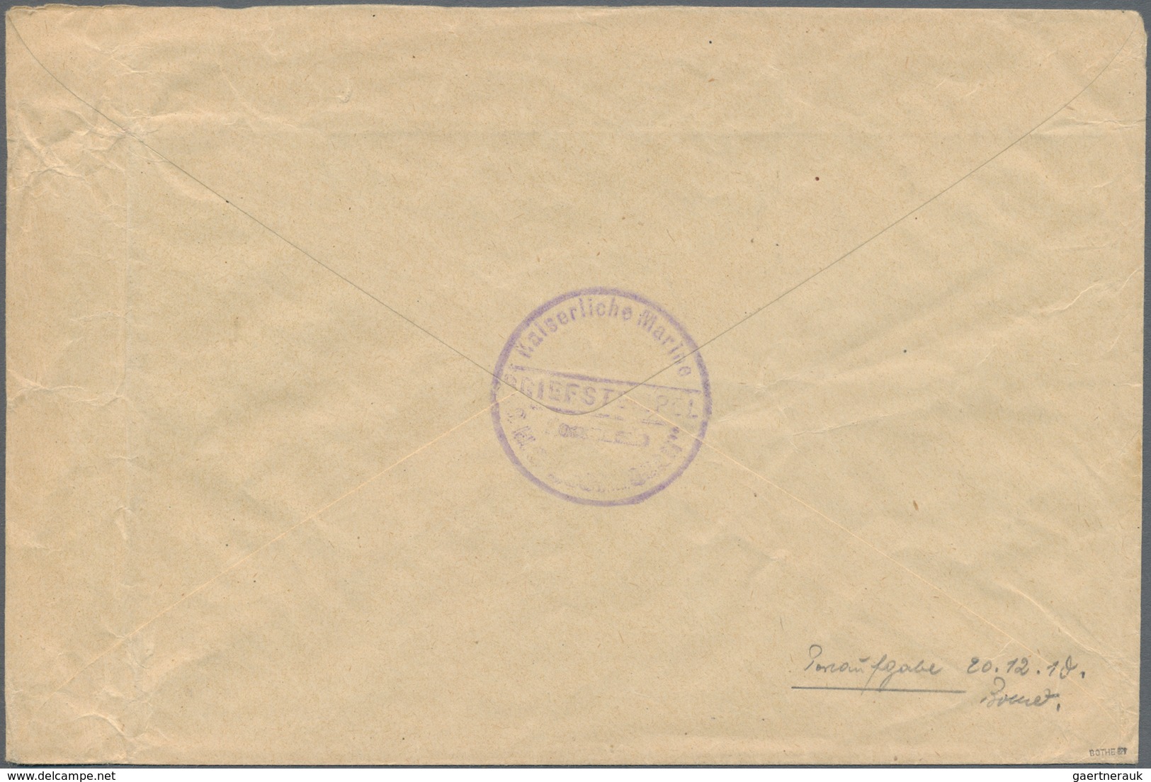 Deutsche Kolonien - Karolinen - Besonderheiten: 1910 (20.12.), Marinesache Mit Stempel "KAIS.DEUTSCH - Caroline Islands