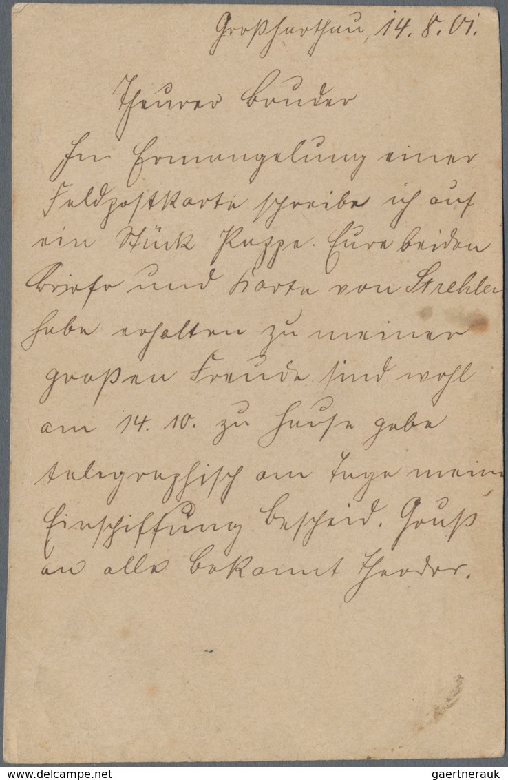 Deutsche Kolonien - Kiautschou - Mitläufer: 1901, Feldpostkarte Mit Interessantem Text "In Ermangelu - Kiaochow