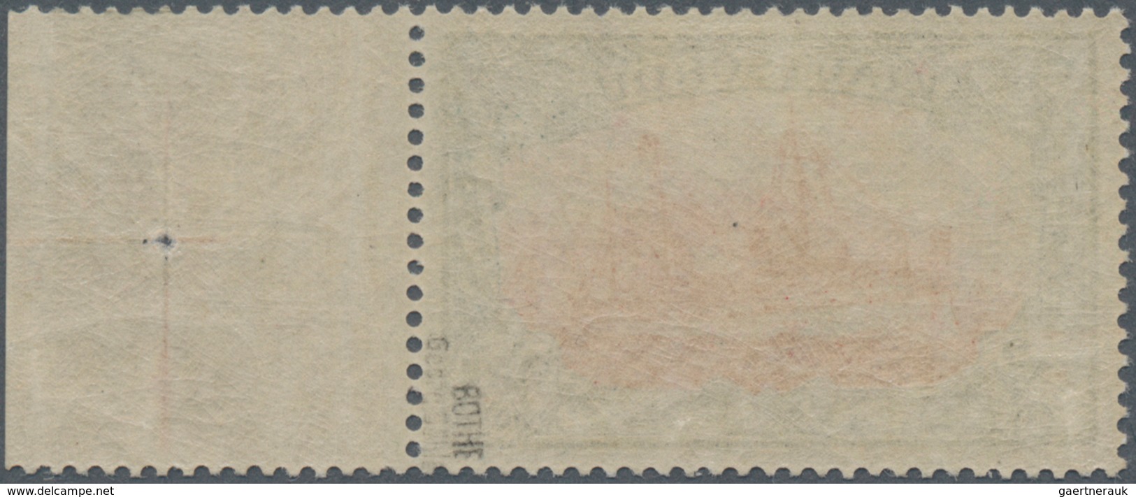 Deutsche Kolonien - Kiautschou: 1905, 2½ Dollar Kaiseryacht, Grünschwarz/dunkelkarmin, 26:17 Zähnung - Kiauchau