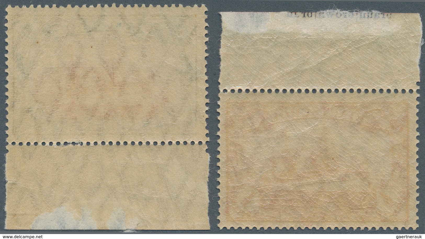 Deutsche Kolonien - Kiautschou: 1905/07, Friedensdrucke $1/2 Oberrandstück Bzw. $2 1/2 Unterrandstüc - Kiautchou