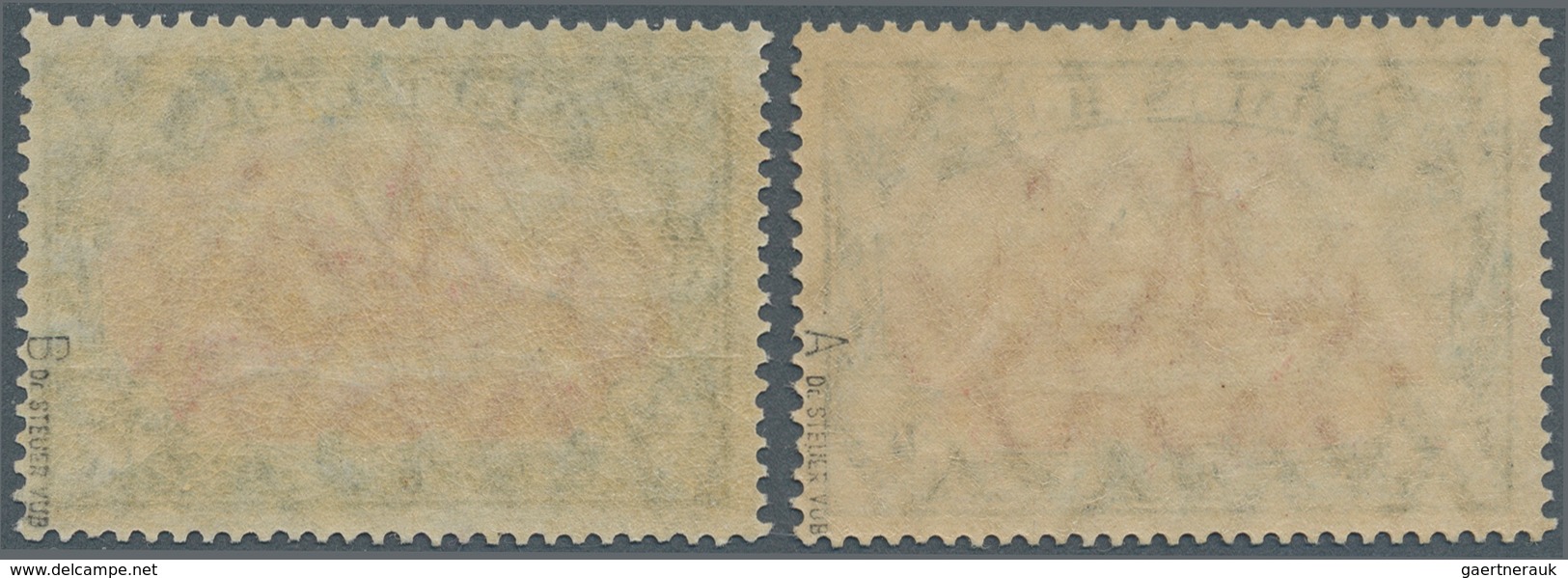 Deutsche Kolonien - Kiautschou: 1919, $ 2 1/2 Kaiseryacht Mit Wasserzeichen, 1x Friedensdruck Mit Zä - Kiaochow