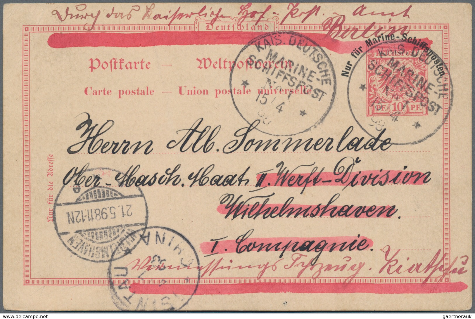 Deutsche Kolonien - Kiautschou - Besonderheiten: 1898, 15.4., 10 Pfg. Ganzsachenkarte Mit Aufdruck " - Kiauchau