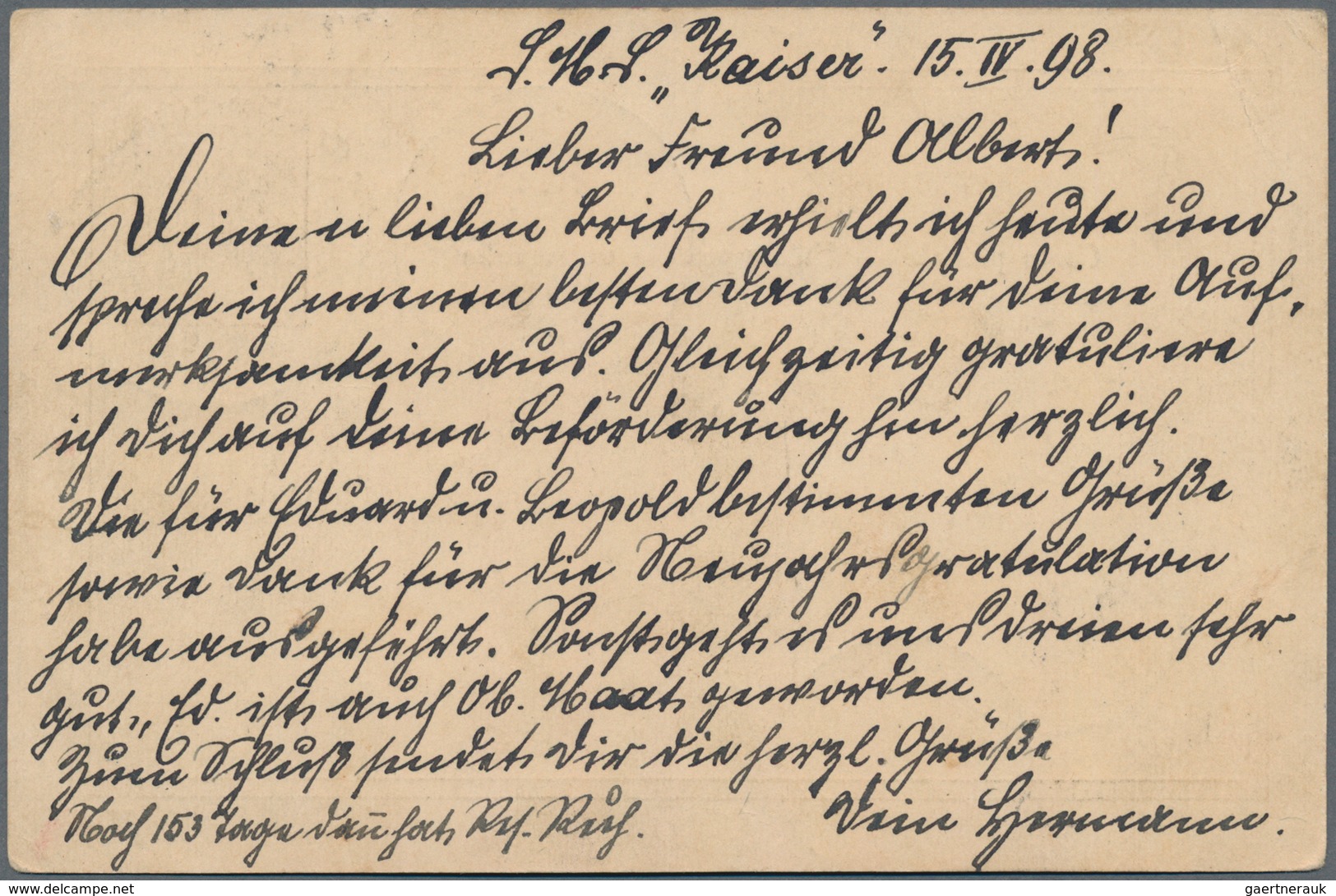 Deutsche Kolonien - Kiautschou - Besonderheiten: 1898, 15.4., 10 Pfg. Ganzsachenkarte Mit Aufdruck " - Kiautchou