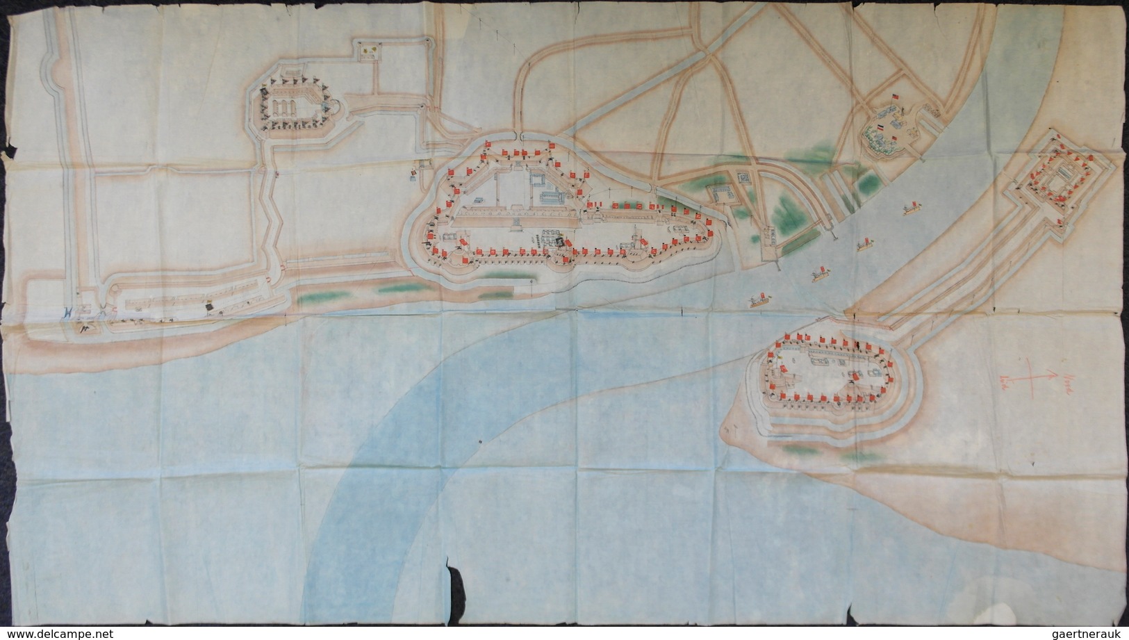 Deutsche Kolonien - Kiautschou - Besonderheiten: 1900, TAKU FORT, Großformatige Gezeichnete (Tusche/ - Kiautchou