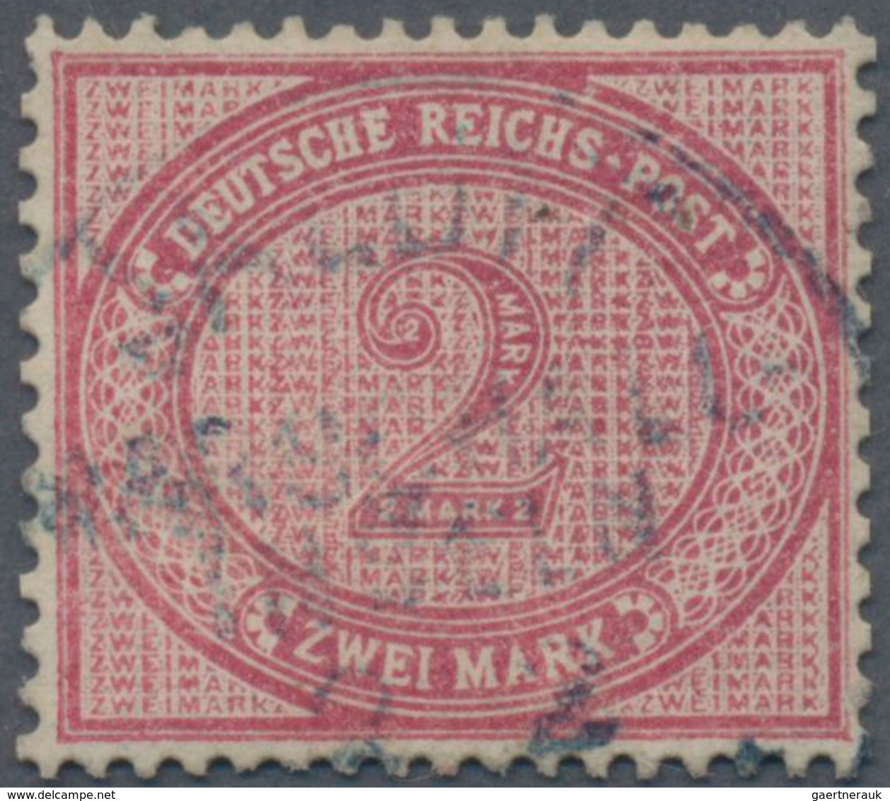 Deutsche Kolonien - Marshall-Inseln - Vorläufer: 1892, 2 Mark Dunkelrotkarmin Gest. "JALUIT MARSCHAL - Marshall-Inseln