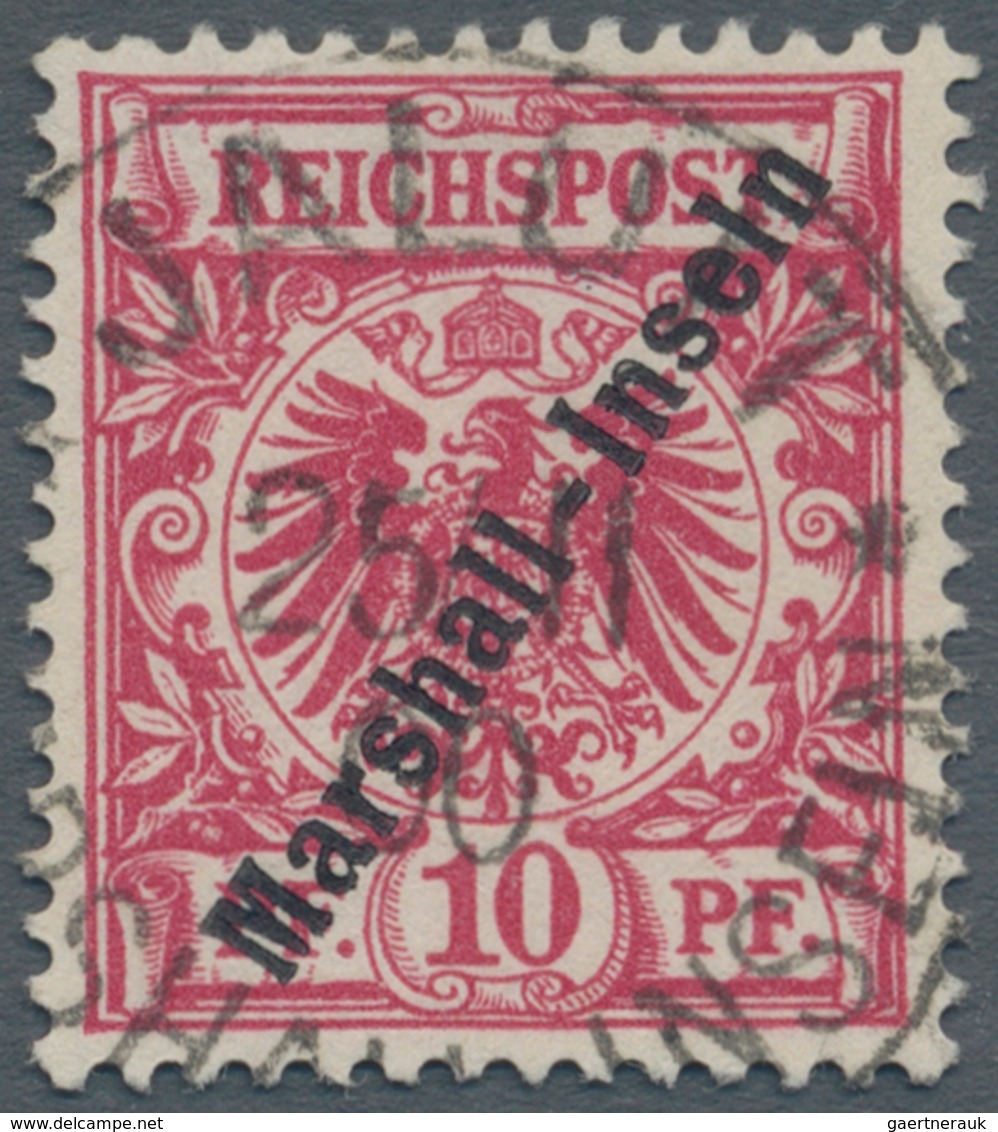 Deutsche Kolonien - Marshall-Inseln: 1899, 10 Pf. Krone/Adler Mit Aufdruck "Marshall-Inseln" In Der - Marshall-Inseln