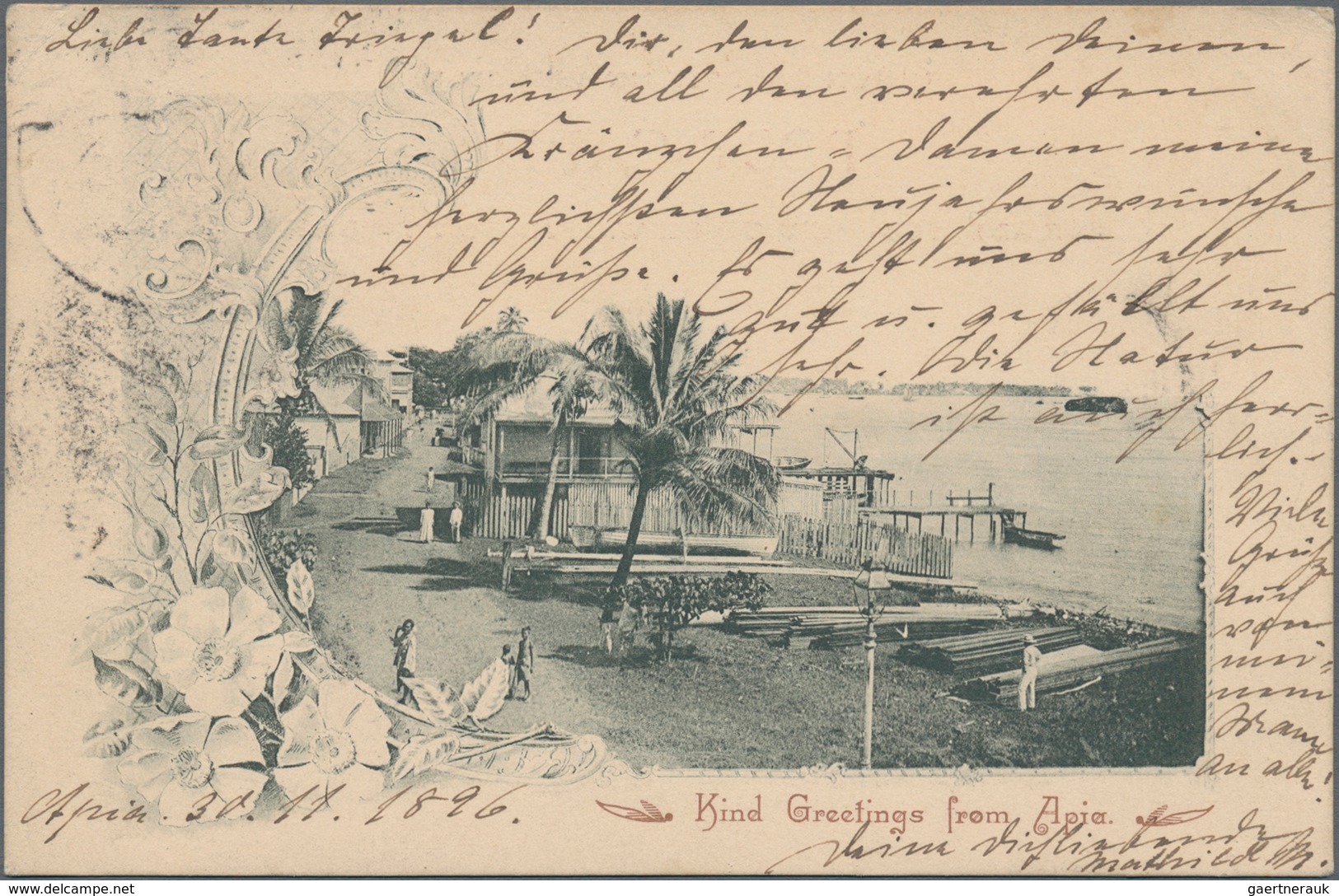 Deutsche Kolonien - Samoa - Vorläufer: 1896 (1.12.), 10 Pfg. Krone/Adler Mit Stempel "APIA KAISERL.D - Samoa