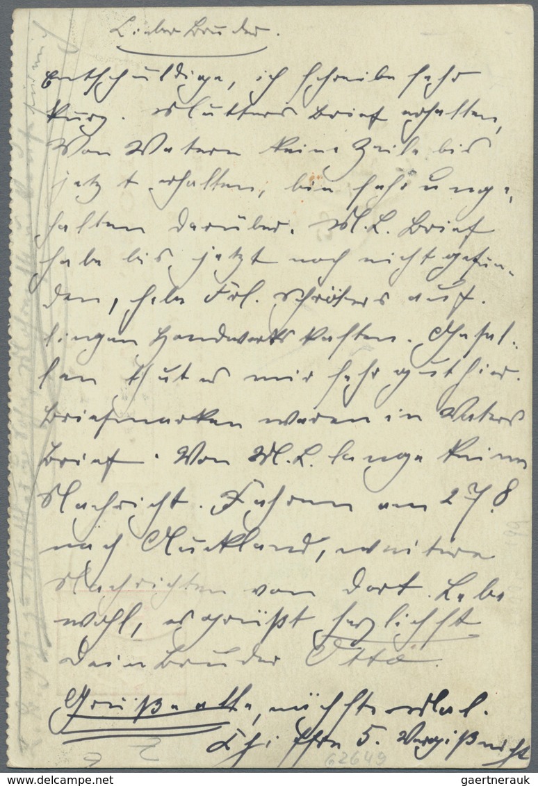 Deutsche Kolonien - Samoa - Ganzsachen: 1897, J.Davis-Privatpost, Frageteil 1 P. Rot Auf Hellgrünlic - Samoa