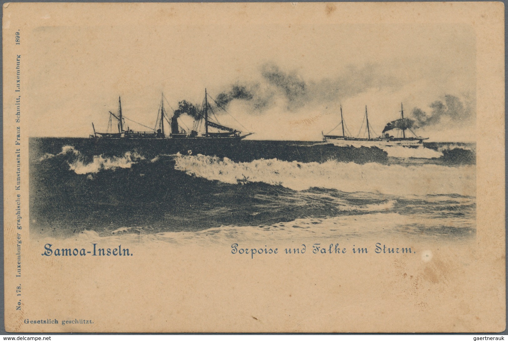 Deutsche Kolonien - Samoa - Besonderheiten: 1898/1899, drei GA-Belege (2 x GA-Kte "Nur für Marine-Sc