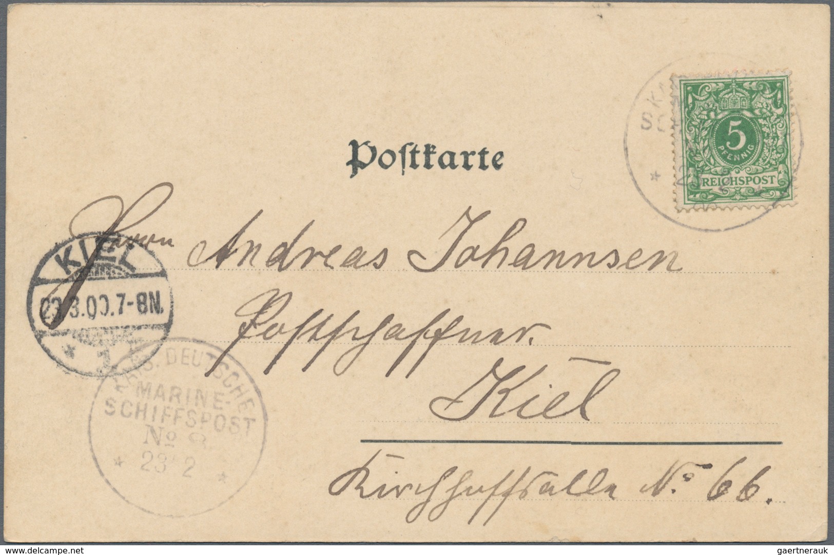 Deutsche Kolonien - Samoa - Besonderheiten: 1900 (23.2.), 5 Pfg. Krone/Adler Mit Stempel "KAIS.DEUTS - Samoa