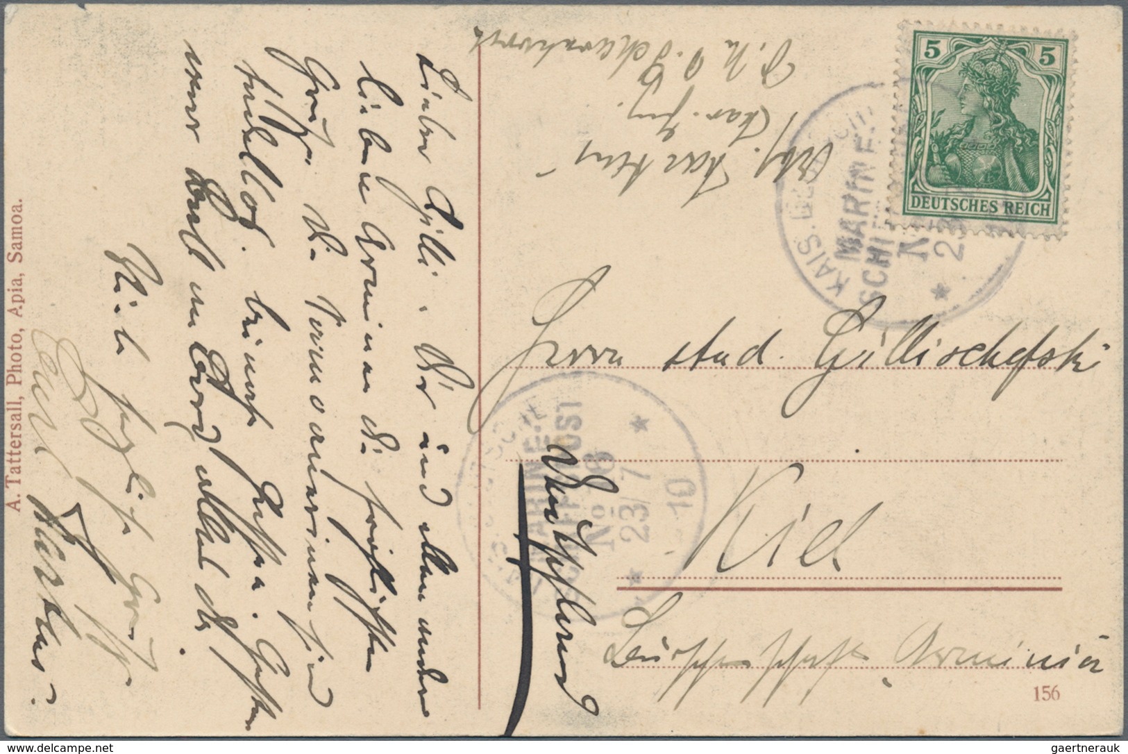 Deutsche Kolonien - Samoa - Besonderheiten: 1910 (23.7.), 5 Pfg. Germania Mit Stempel "KAIS. DEUTSCH - Samoa