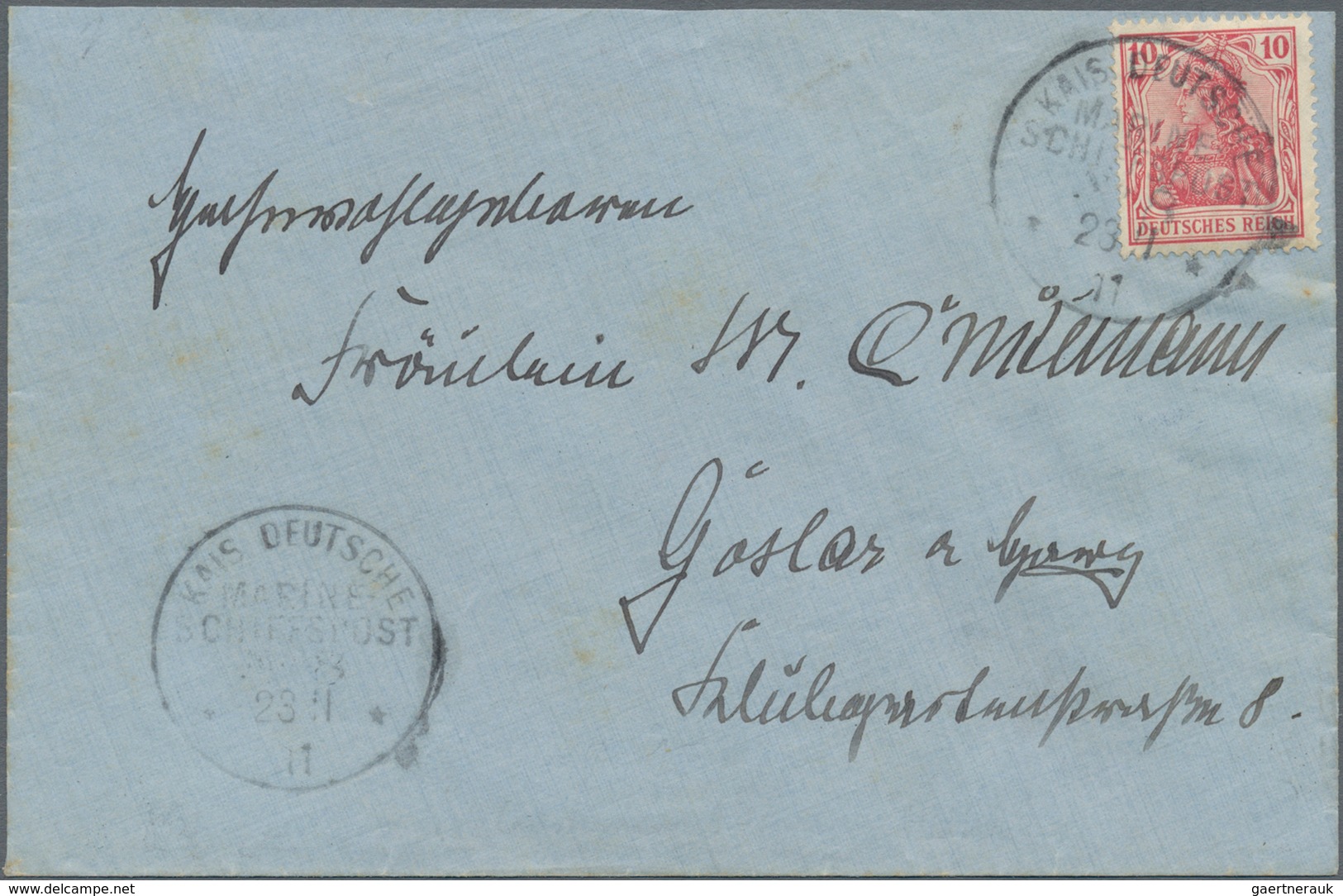 Deutsche Kolonien - Samoa - Besonderheiten: 1911 (23.11.), 10 Pfg. Germania Mit Stempel "KAIS.DEUTSC - Samoa