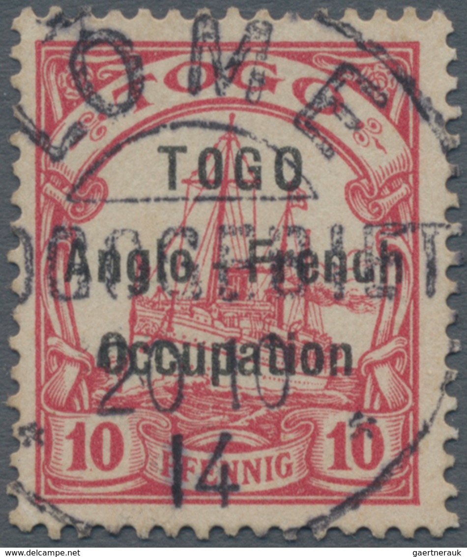 Deutsche Kolonien - Togo - Britische Besetzung: 1914, 10 Pfennig Freimarke Von Togo Mit Schwarzem Au - Togo