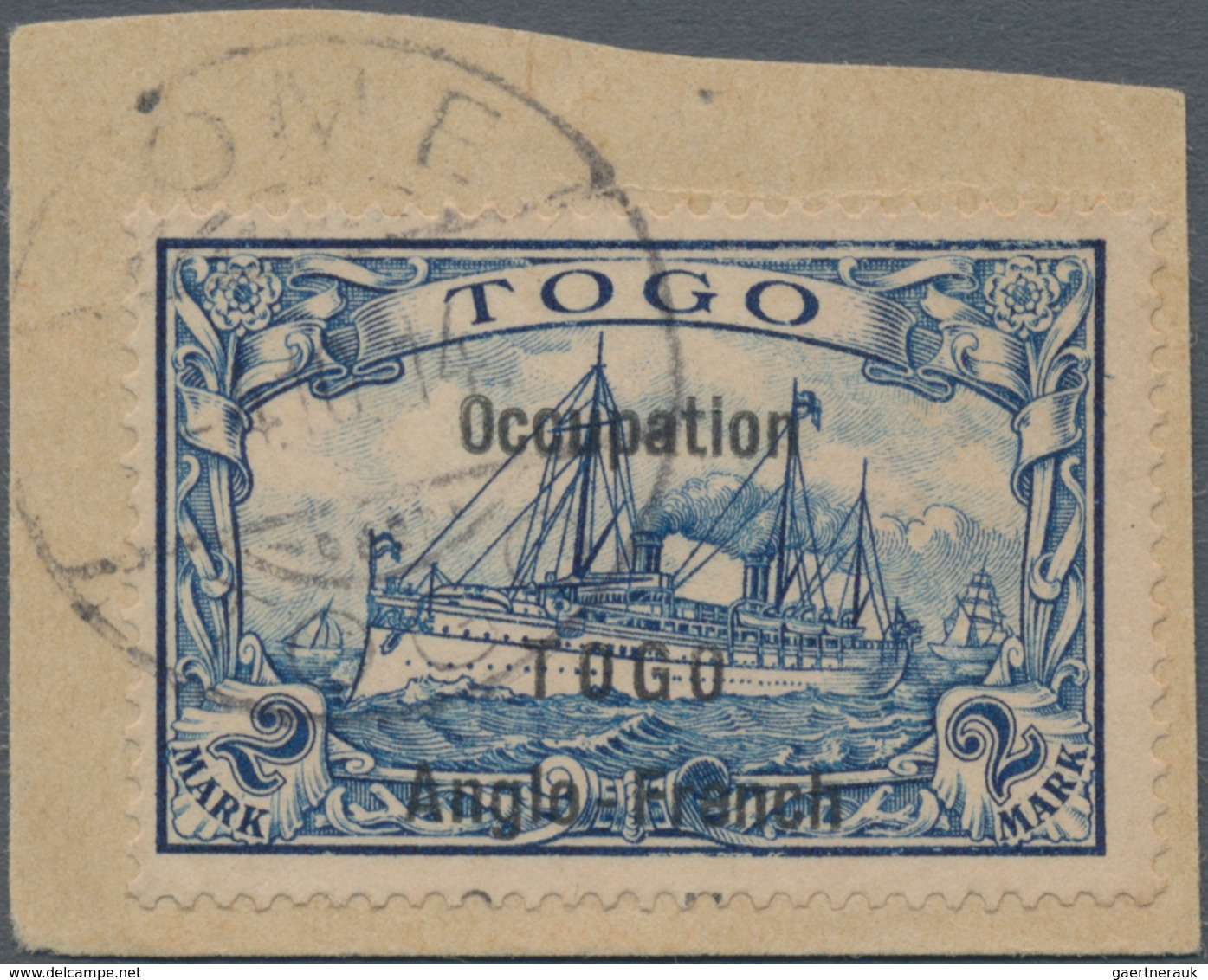 Deutsche Kolonien - Togo - Britische Besetzung: 1914, 2 Mark Kaiseryacht Type "I" Mit Aufdruckvarian - Togo