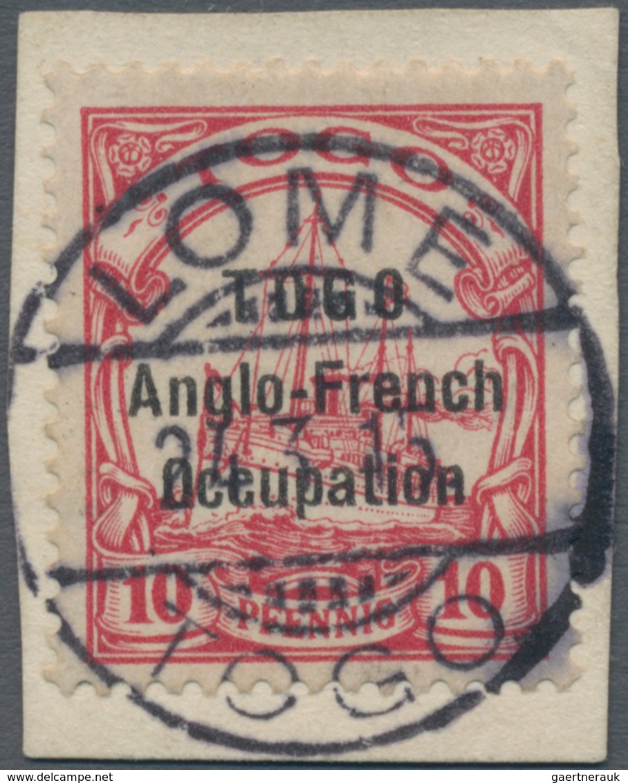 Deutsche Kolonien - Togo - Britische Besetzung: 1914, 10 Pfennig Aufdruck Auf Nr. 9 O.Wz. Auf Briefs - Togo