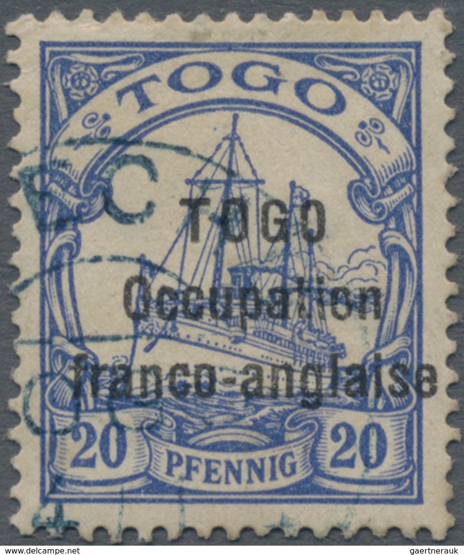 Deutsche Kolonien - Togo - Französische Besetzung: 1915, Freimarke 20 Pf Violettultramarin Mit Aufdr - Togo