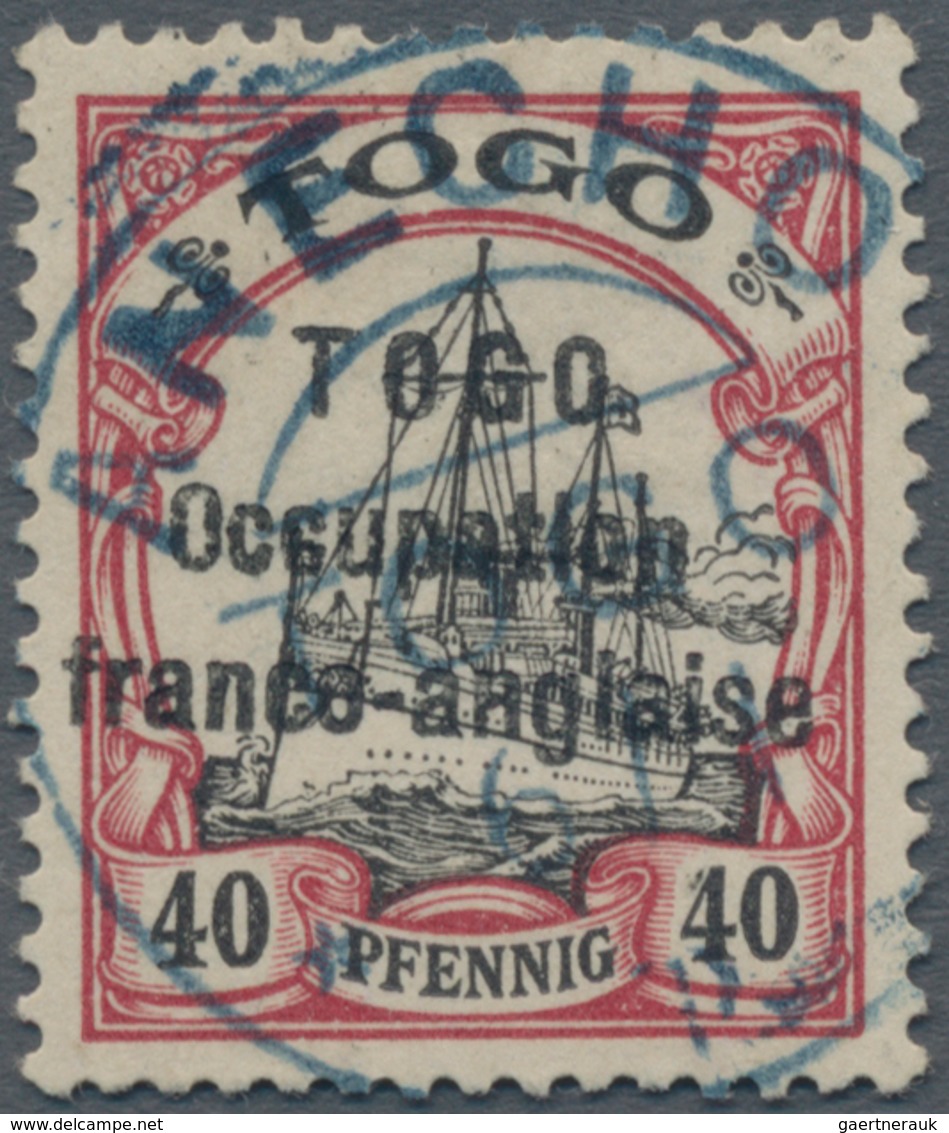 Deutsche Kolonien - Togo - Französische Besetzung: 1915, 40 Pfennig Freimarke Von Togo Mit Aufdruck - Togo