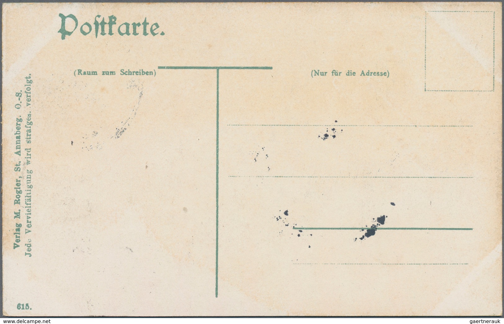 Deutsche Abstimmungsgebiete: Oberschlesien: 1920, 10 Pf Orangerot, Bildseitig Auf Ansichtskarte Mit - Andere & Zonder Classificatie