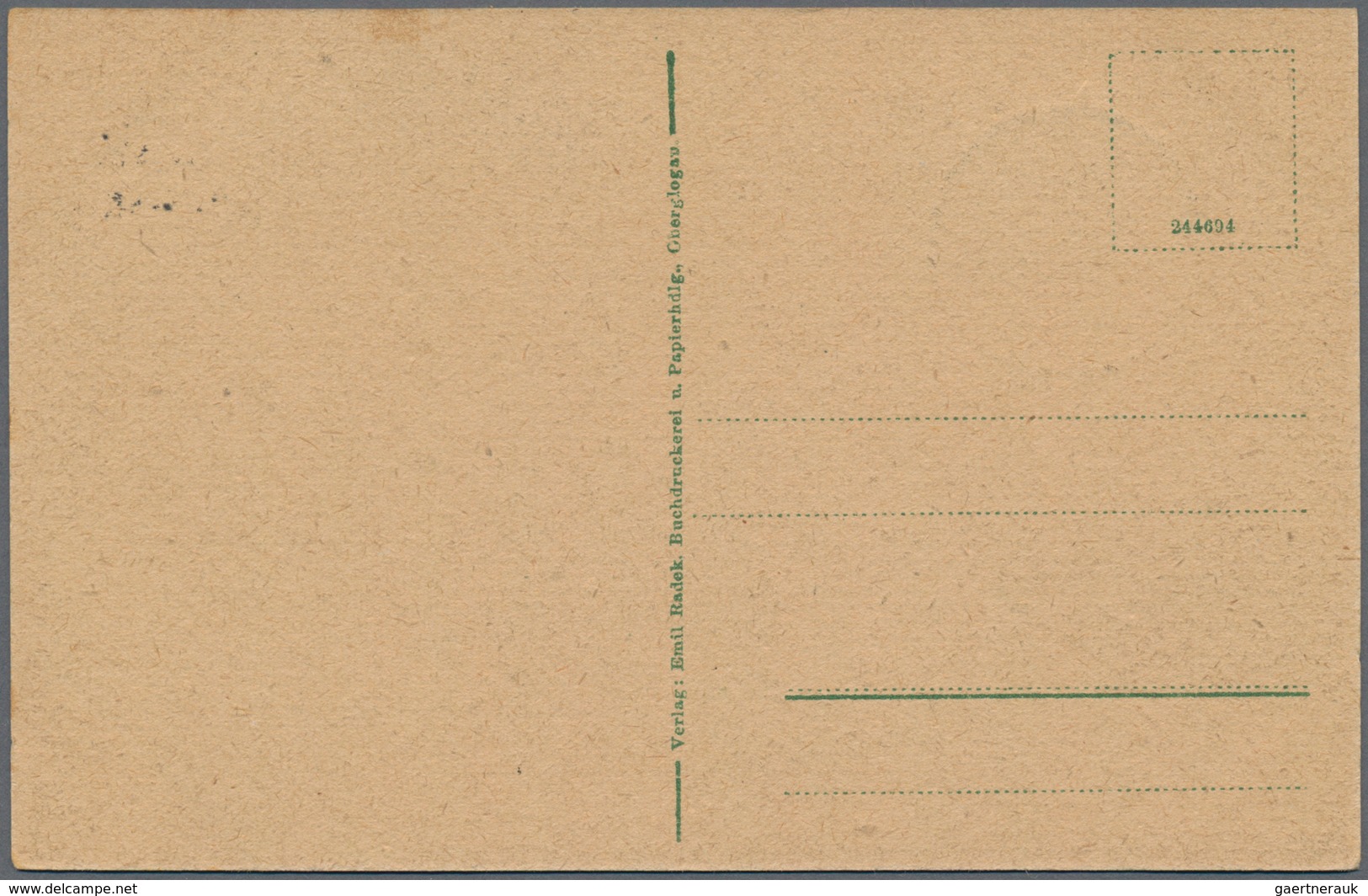 Deutsche Abstimmungsgebiete: Oberschlesien: 1922, 25 Pf Braun, Bildseitig Auf Ansichtskarte Von Ober - Sonstige & Ohne Zuordnung