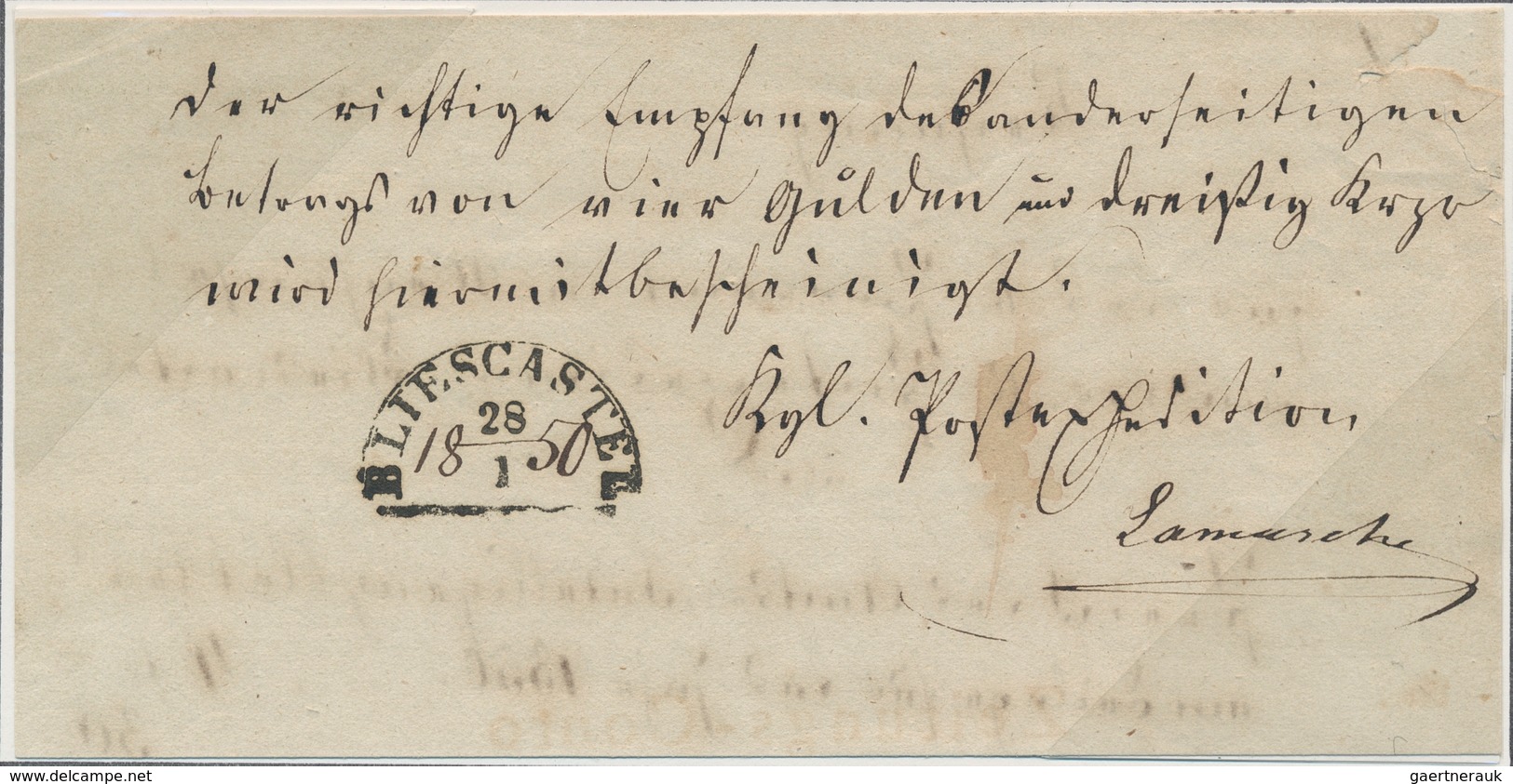 Deutsche Abstimmungsgebiete: Saargebiet: BAYRISCHE POST 1843-56, HOMBURG, Vier Belege Mit Halbkreiss - Lettres & Documents