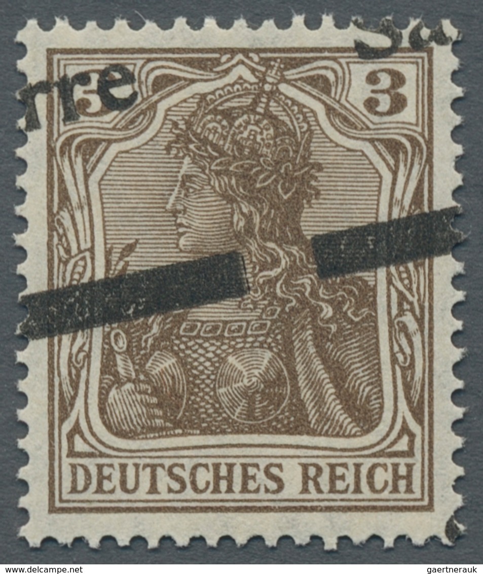 Deutsche Abstimmungsgebiete: Saargebiet: 1920, "3 Pfg. Germania/Sarre Mit Verschobenem, Diagonalen A - Lettres & Documents