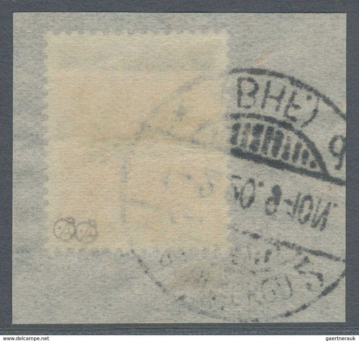 Deutsche Abstimmungsgebiete: Saargebiet: 1920, "7 ½ Pfg. Mittelorange Germania/Sarre Mit Kopfstehend - Brieven En Documenten