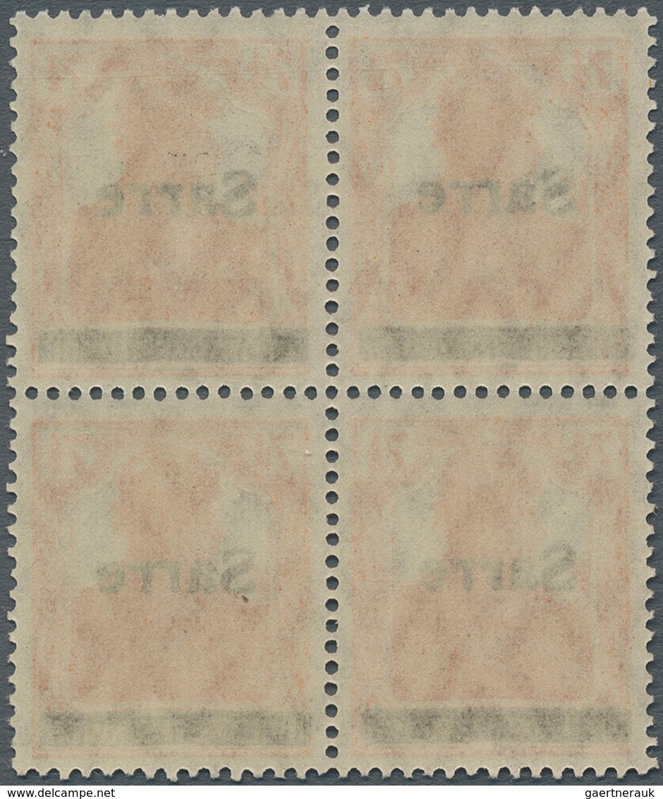 Deutsche Abstimmungsgebiete: Saargebiet: 1920, Germania-Sarre 7½ Pfg. (dunkel)rötlichorange, Aufdruc - Covers & Documents