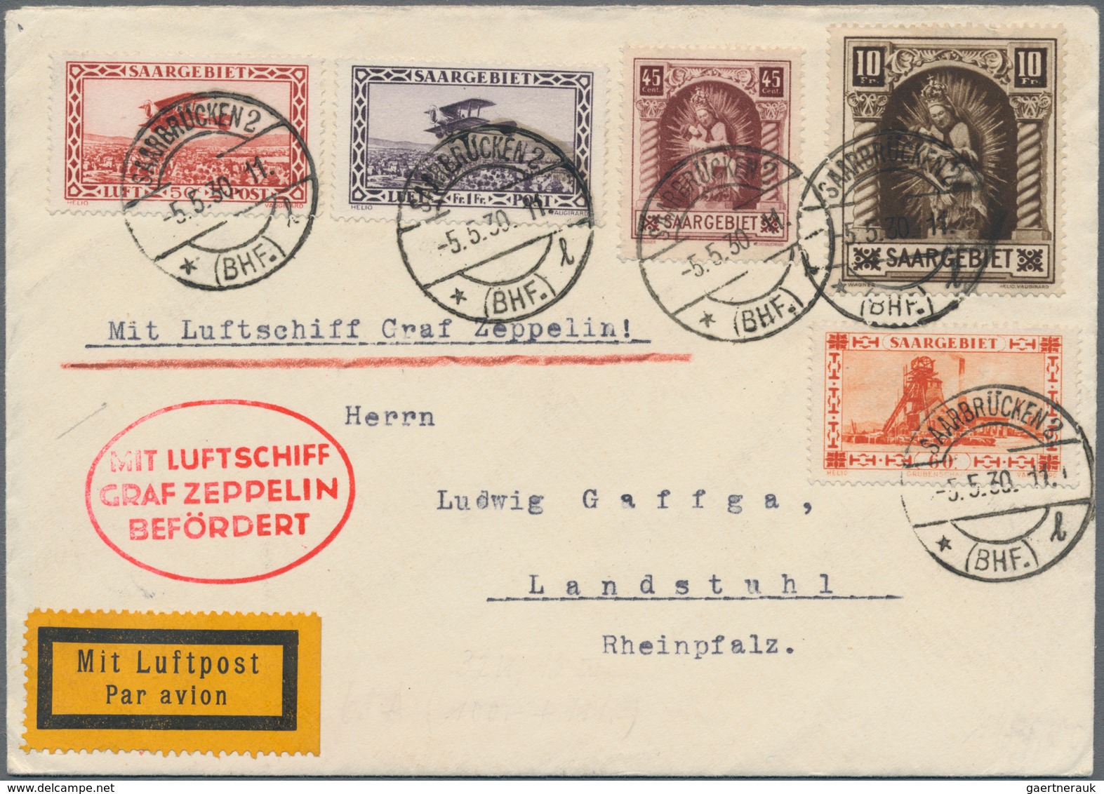 Deutsche Abstimmungsgebiete: Saargebiet: 1930, MÜNSTERFAHRT, Dekorativer Vertragsstaatenbrief Mit Gu - Covers & Documents
