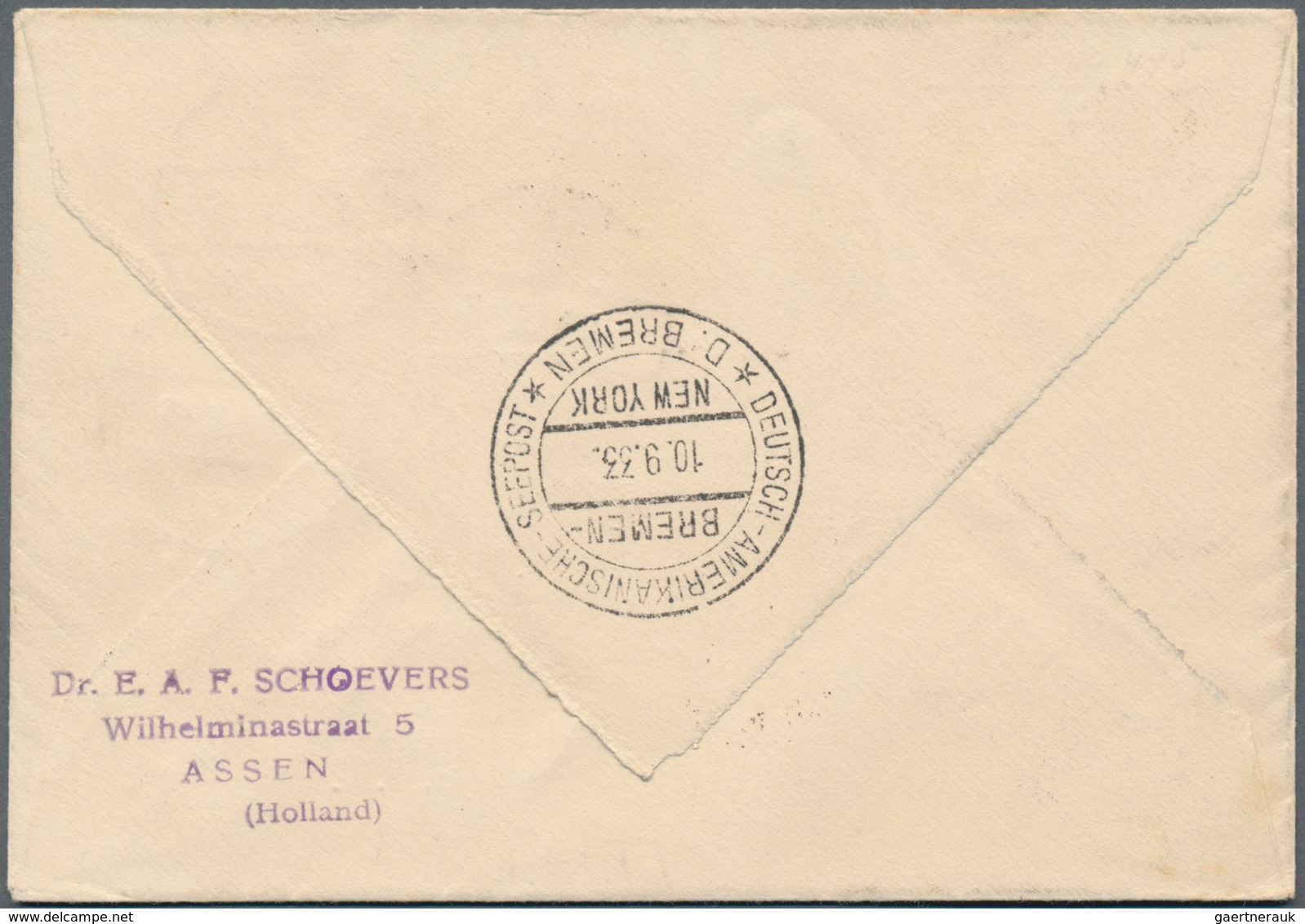 Deutsche Abstimmungsgebiete: Saargebiet: 1933, Brief Ab SAARBRÜCKEN Mit Rückseitigen Seepoststempel - Covers & Documents