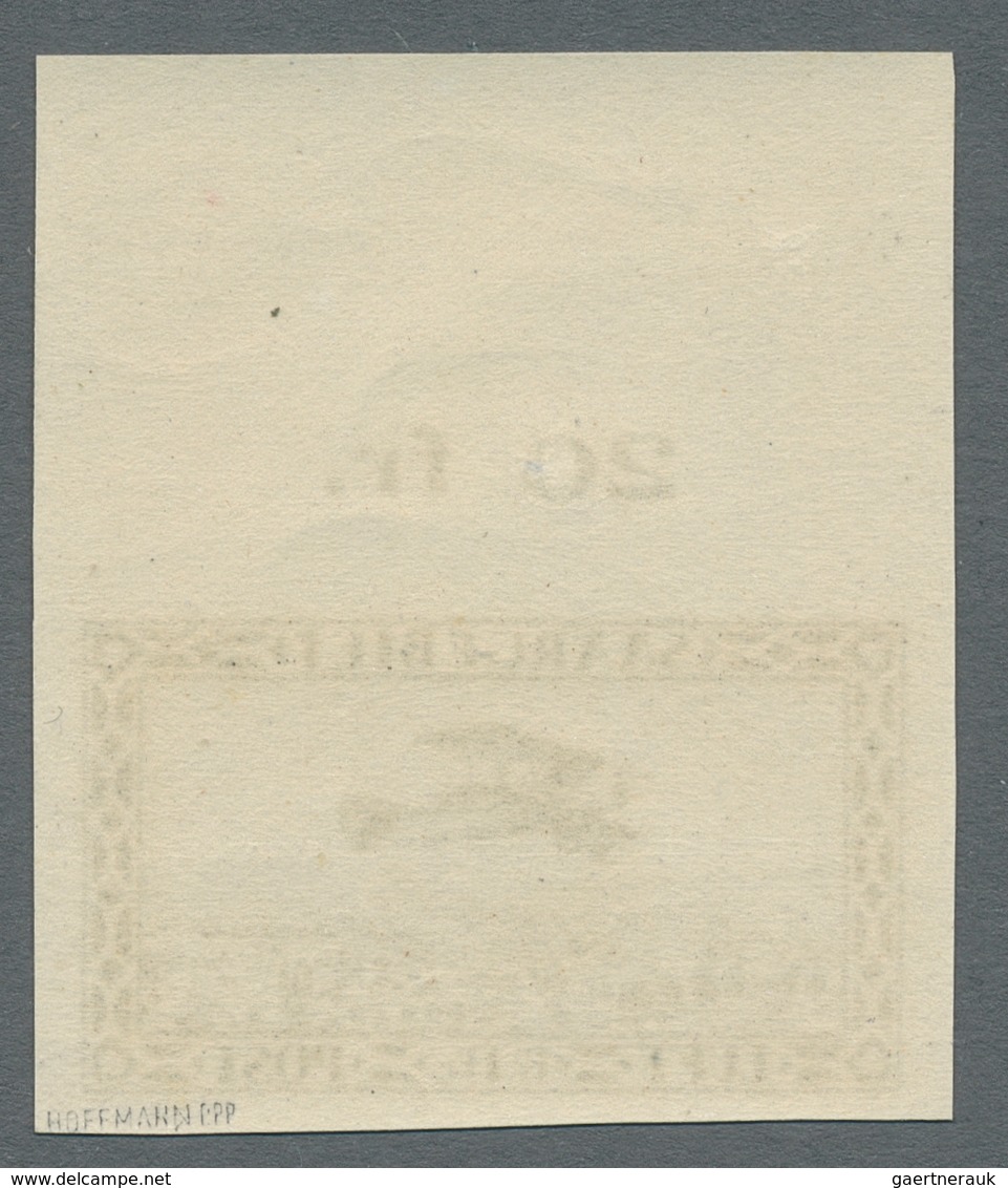 Deutsche Abstimmungsgebiete: Saargebiet: 1928, "1 Fr. Flugpost Ungezähnt", Postfrischer Wert Vom Obe - Covers & Documents