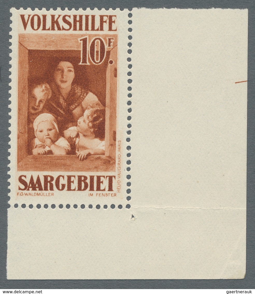 Deutsche Abstimmungsgebiete: Saargebiet: 1931, "10 Fr. Volkshilfe Mit PLF Auf Feld 50", Postfrische - Covers & Documents