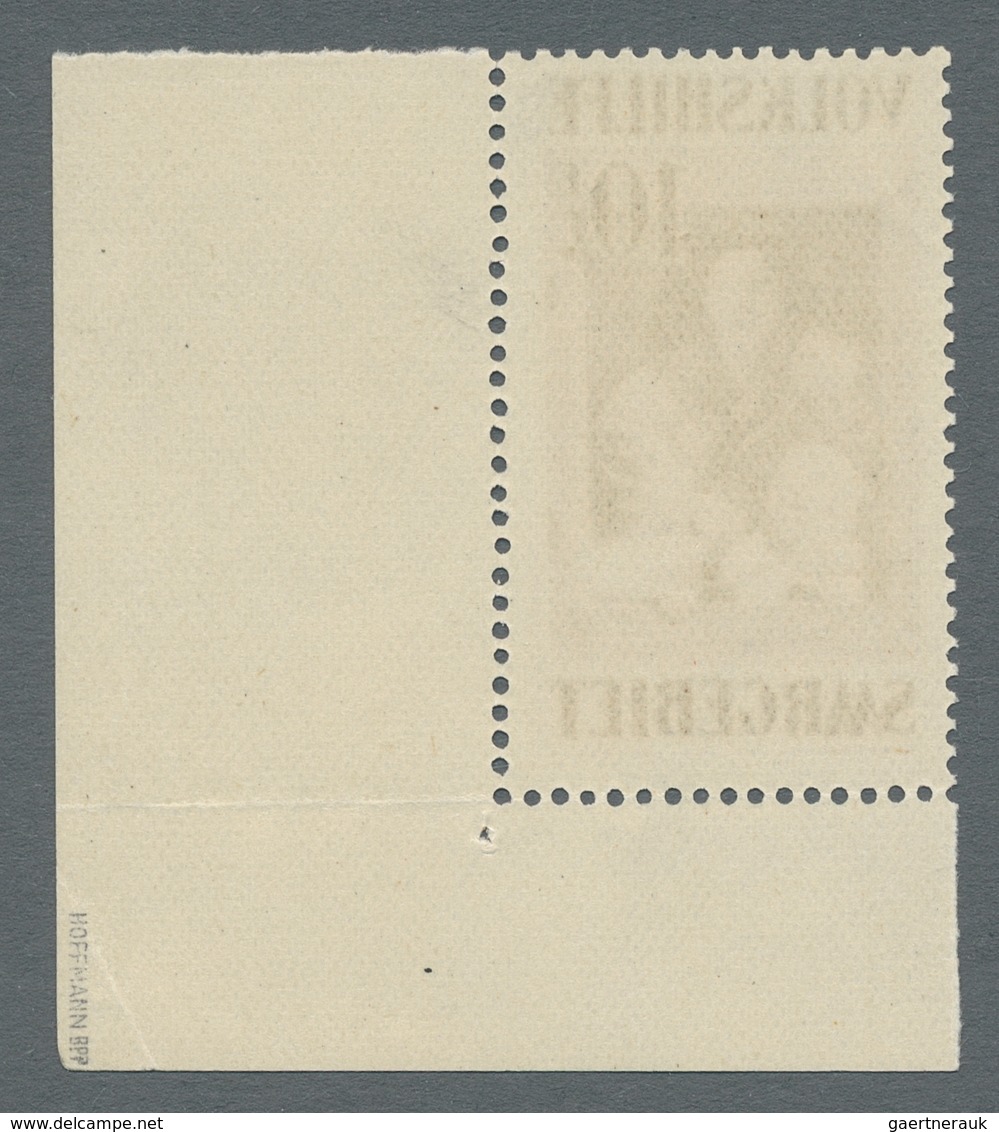Deutsche Abstimmungsgebiete: Saargebiet: 1931, "10 Fr. Volkshilfe Mit PLF Auf Feld 50", Postfrische - Covers & Documents