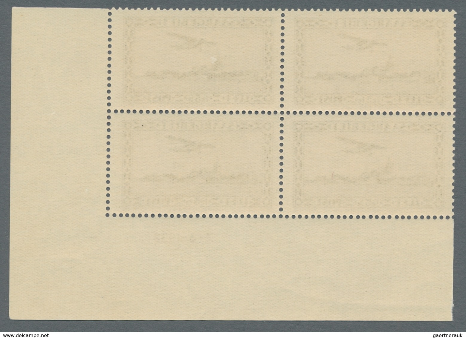 Deutsche Abstimmungsgebiete: Saargebiet: 1932, "5 Fr. Flugpost", Postfrischer Eckrand-Viererblock Mi - Covers & Documents