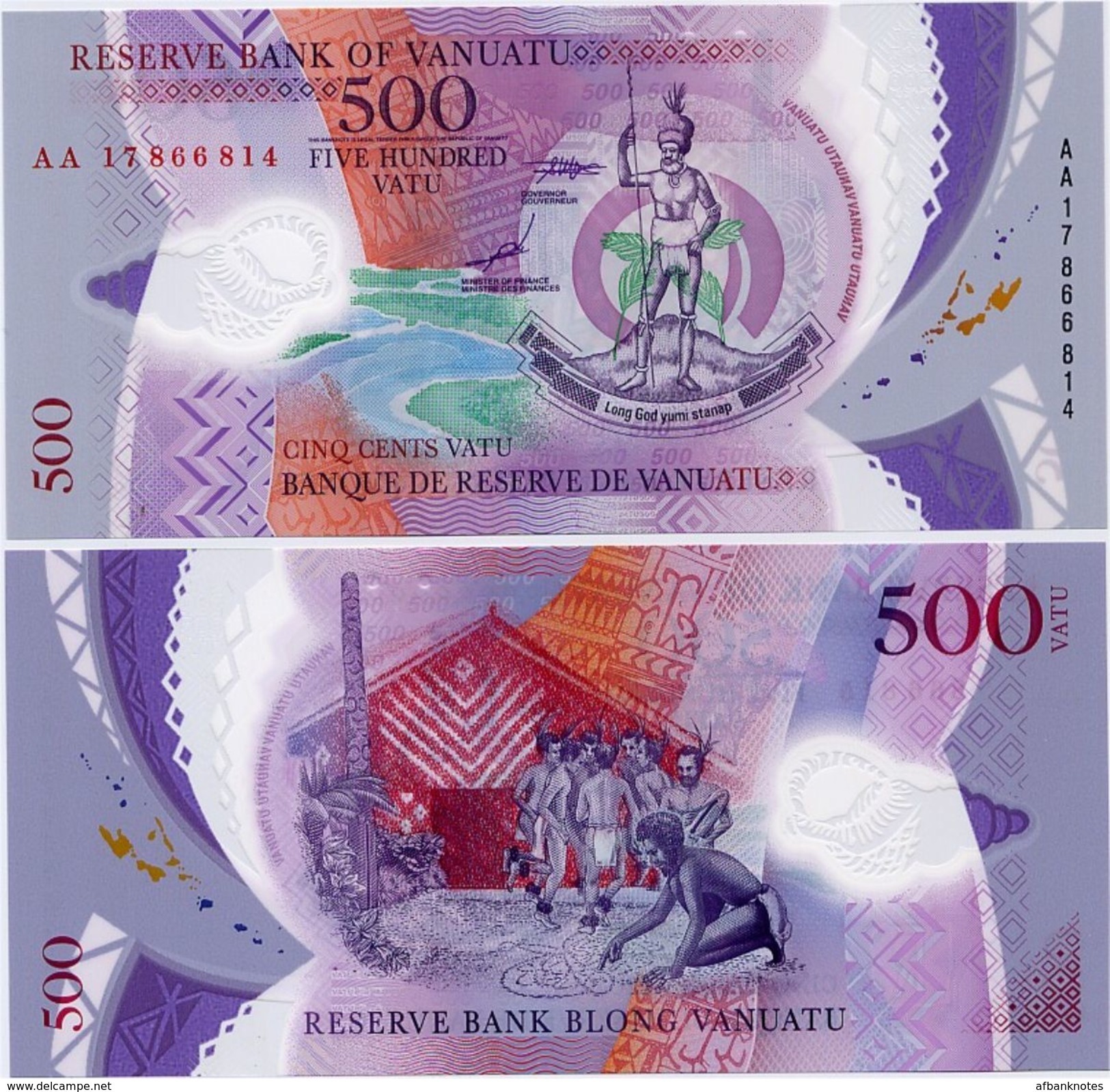 VANUATU       500 Vatu       P-18       (20)17       UNC - Vanuatu