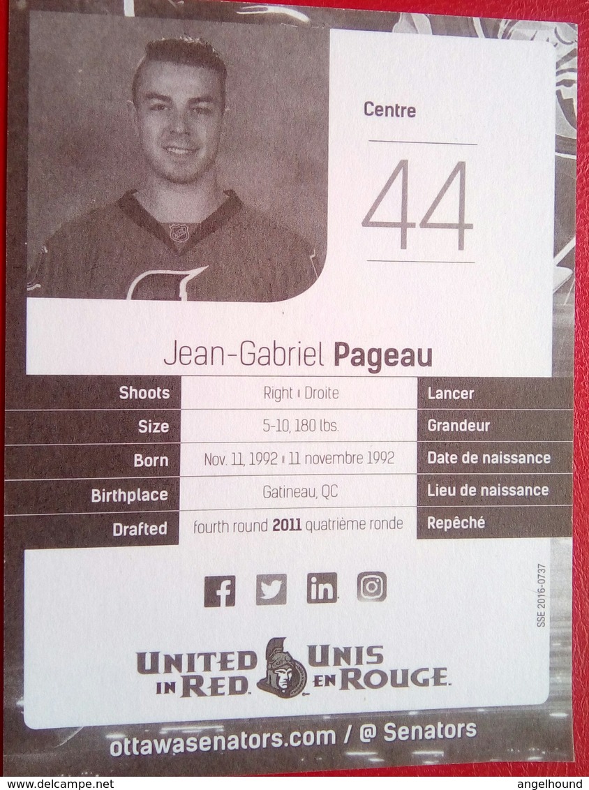 Ottawa Senators Jean--Gabriel Pageau - 2000-Aujourd'hui