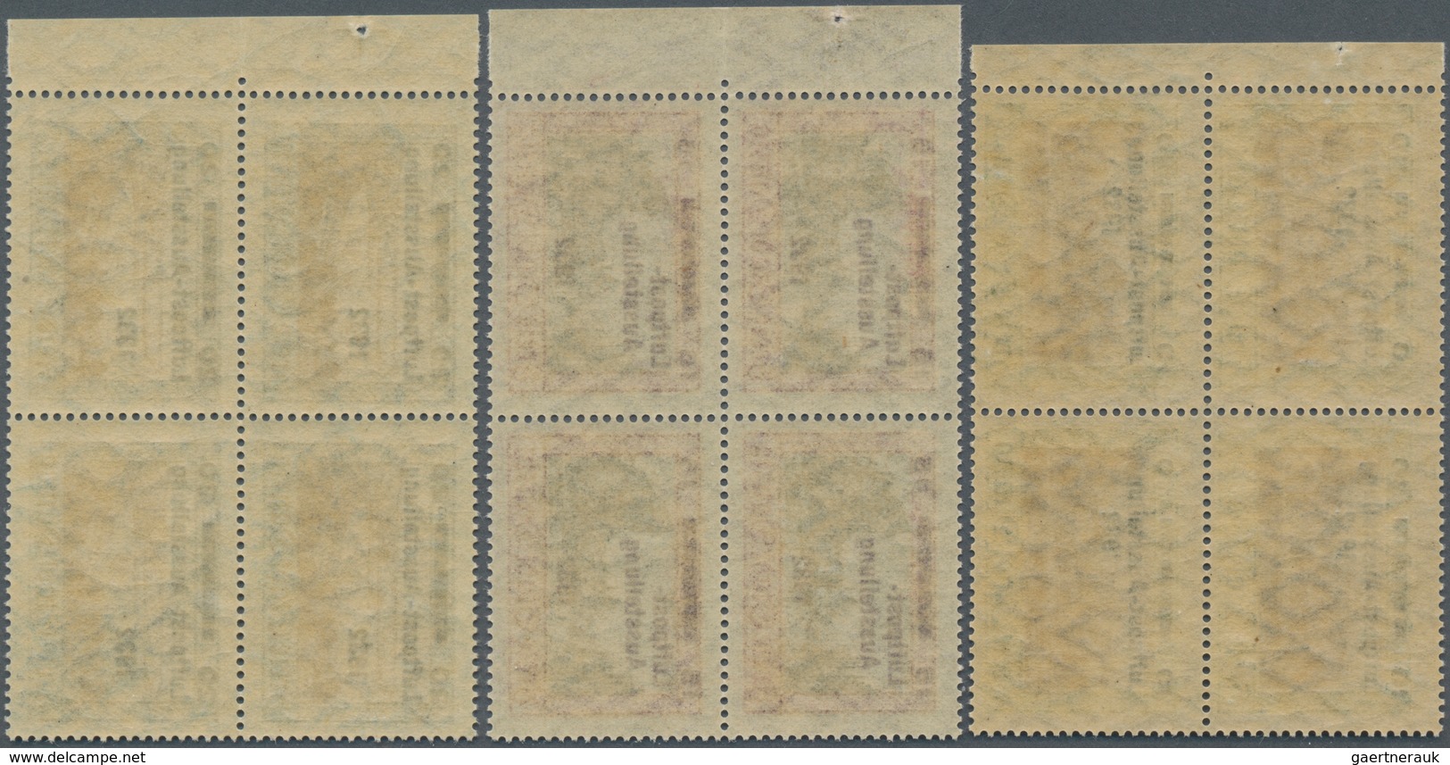 Danzig: 1932, Luposta Im Postfrischen Viererblock Vom Bogenrand, Teilweise Mit Passerkreuz. (Mi€880, - Sonstige & Ohne Zuordnung