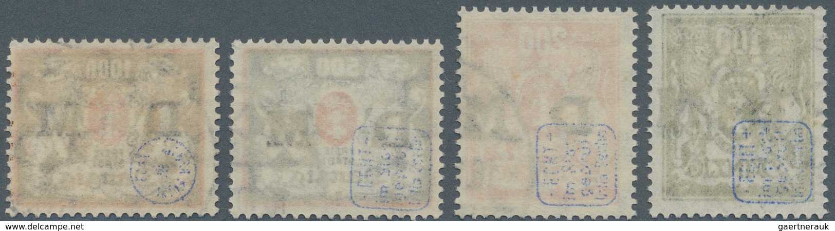 Danzig - Dienstmarken: 1923, 100 Bis 1.000 Mark Zeitgerecht Gestempelt, Gepr. Infla, Mi 1.260.- - Andere & Zonder Classificatie