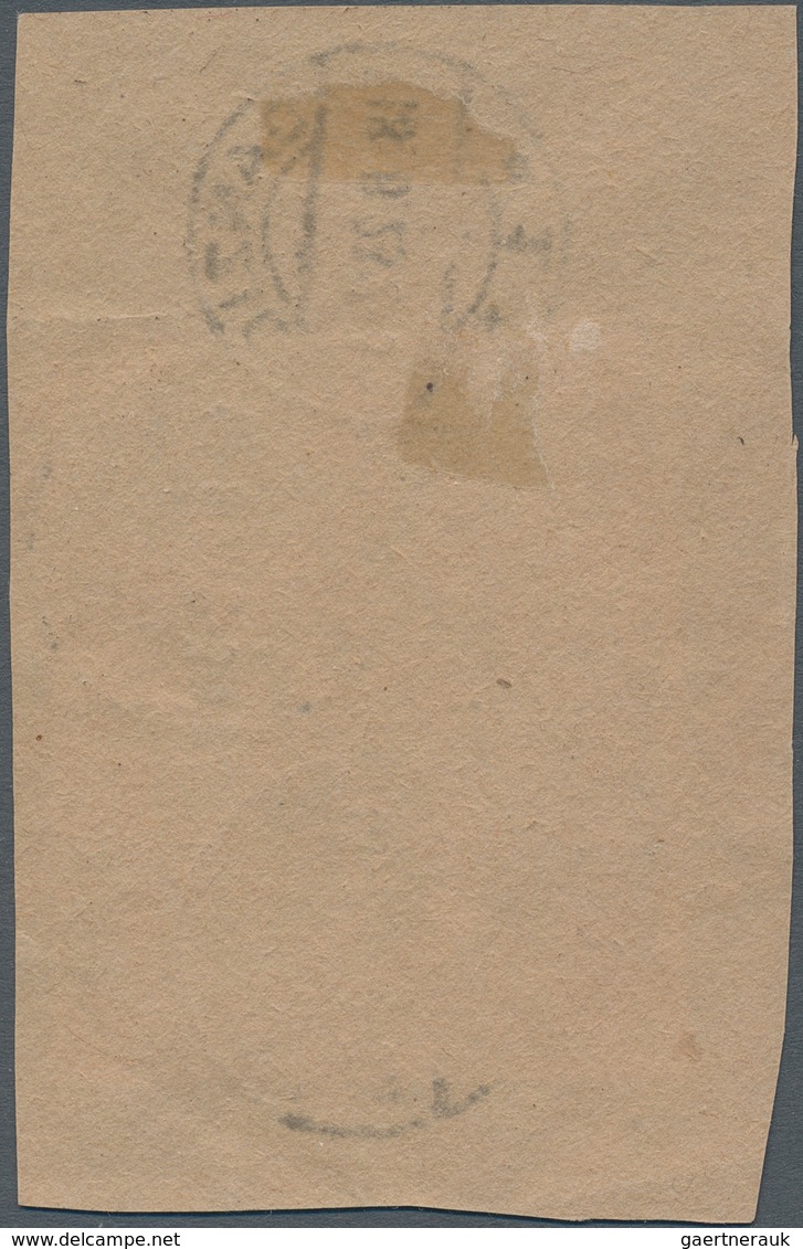 Danzig - Dienstmarken: 1923, 100 M Mit Aufdruck DM Im 4er-Block, Sauber Gestempelt Auf Briefstück, F - Andere & Zonder Classificatie