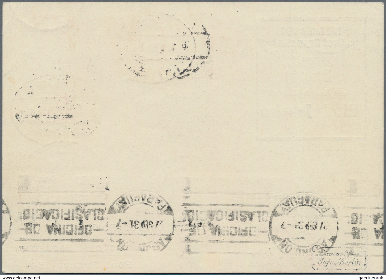 Danzig - Flugpost: 1932, LUPOSTAFAHRT, Bordpostkarte Mit Blauem Bestätigungsstempel Und Ankunftsstem - Other & Unclassified