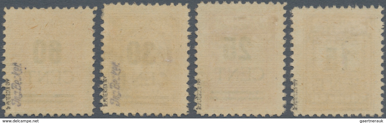 Memel: 1923, Kompletter, Postfrischer Satz Der Vier Werte Mit Grünem Aufdruck Der Type I, Dabei Auch - Memelgebiet 1923