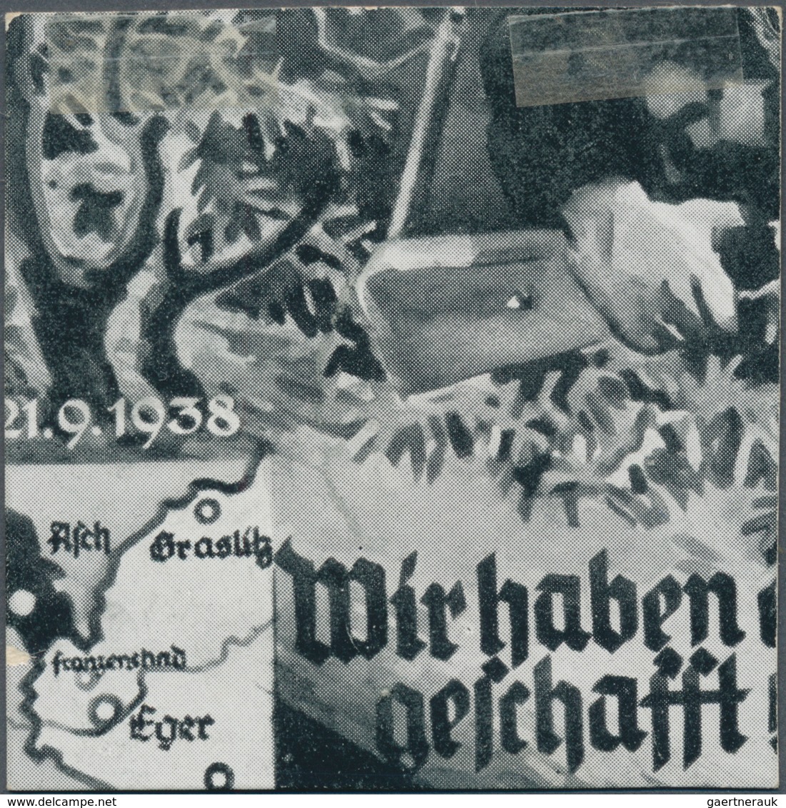 Sudetenland - Asch: 1938, Freimarke 25 H Mit Beiden Aufdrucken Fett Und Dünn Im Senkrechten Paar Auf - Région Des Sudètes