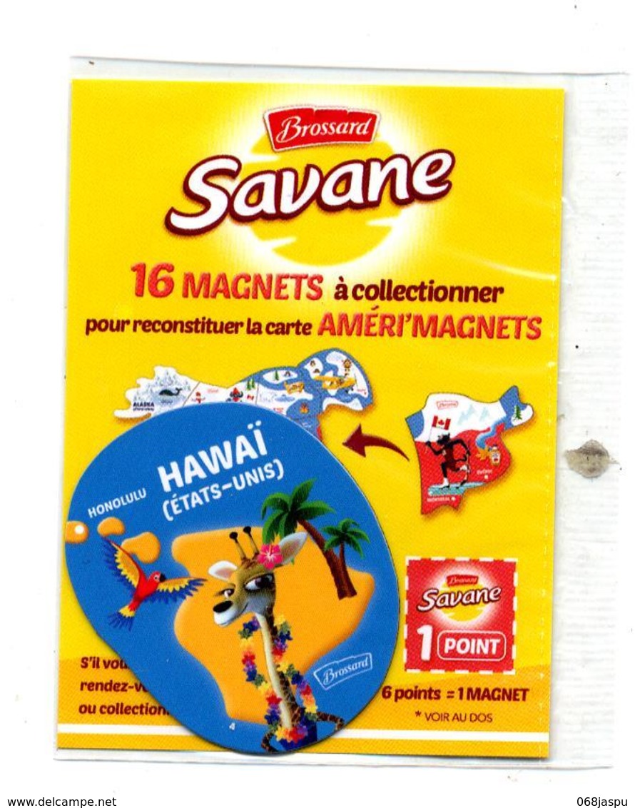 Magnet Savane Brossard Hawai  Theme Girafe - Autres & Non Classés